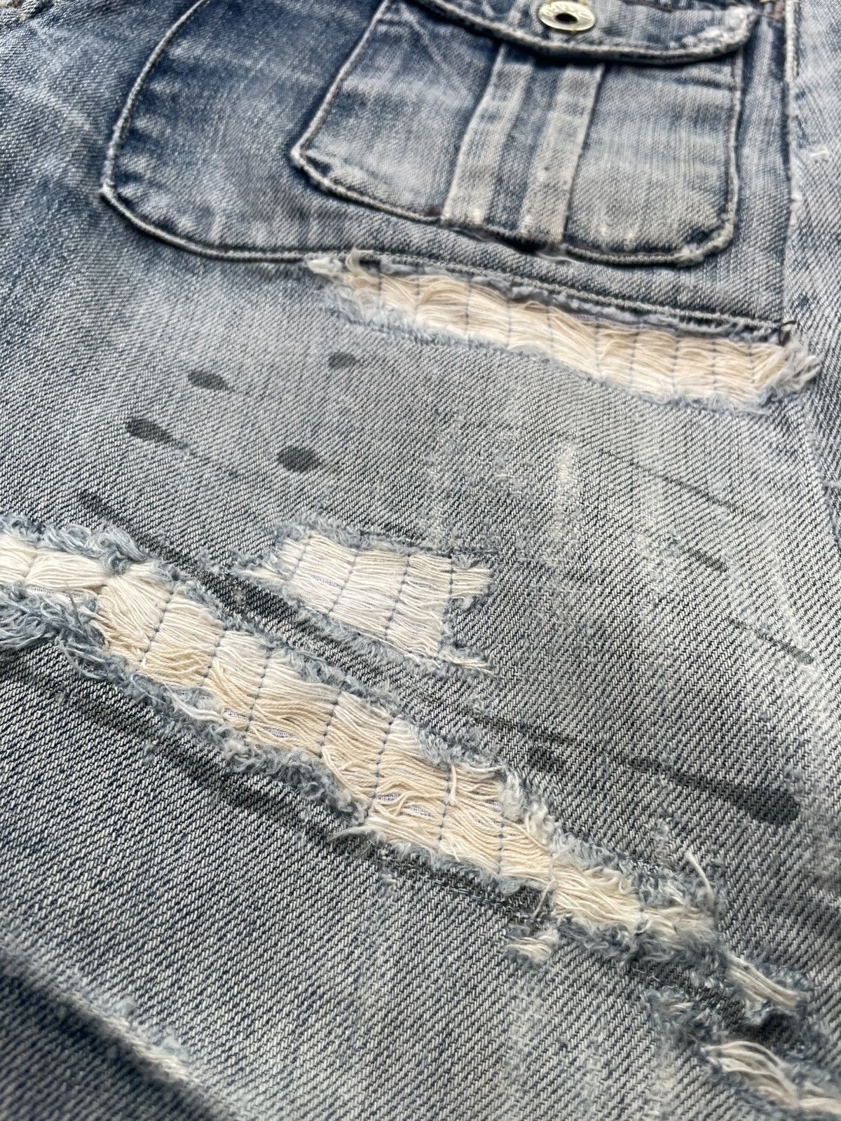 Lee Vintage Lee Distresed Denim Size US 31 - 20 Thumbnail