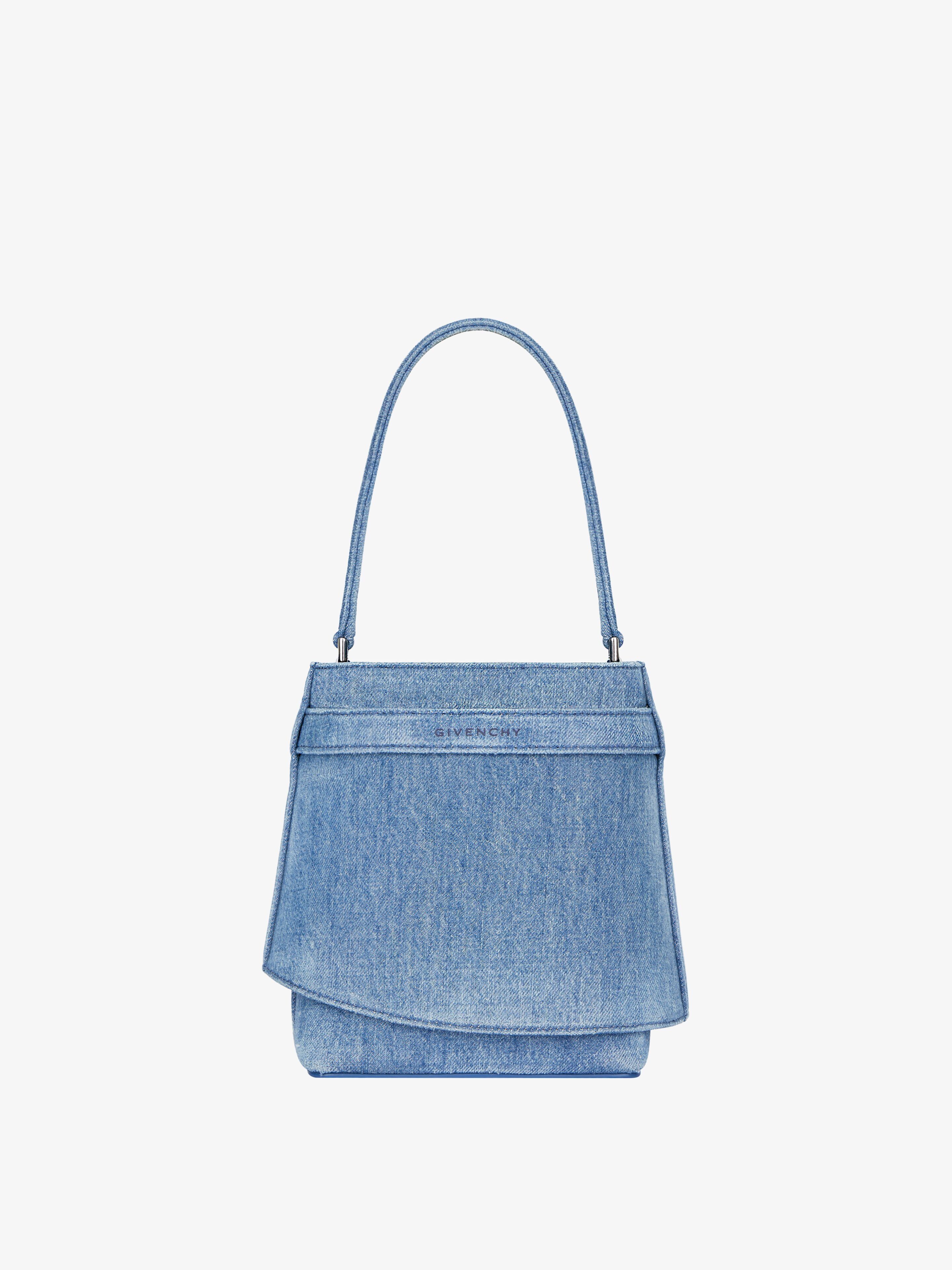 Givenchy o1srvl11e0925 Size: OS / Shark Lock Bucket Bag Washed Denim Size ONE SIZE - 5 Thumbnail
