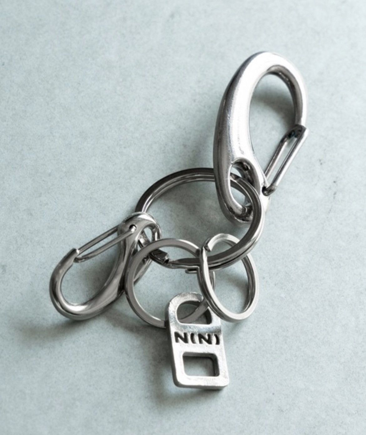 Number (N)ine Number nine N(N) LOGO PLATE HOLE KEY RING stk Size ONE SIZE - 8 Thumbnail