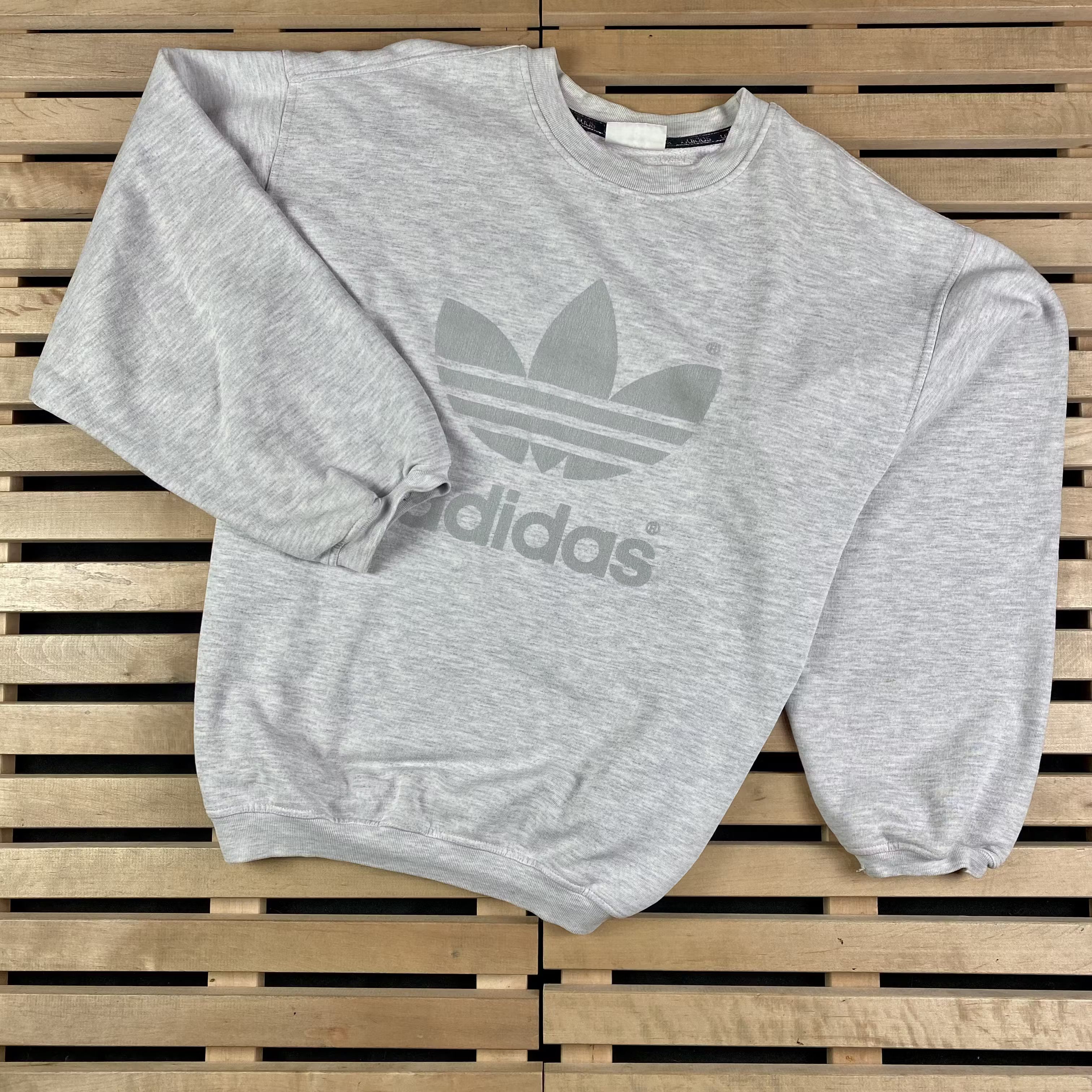 Adidas × Vintage Mens Sweatshirt Adidas Originals Vintage Size L Big Logo Size US L / EU 52-54 / 3 - 1 Thumbnail