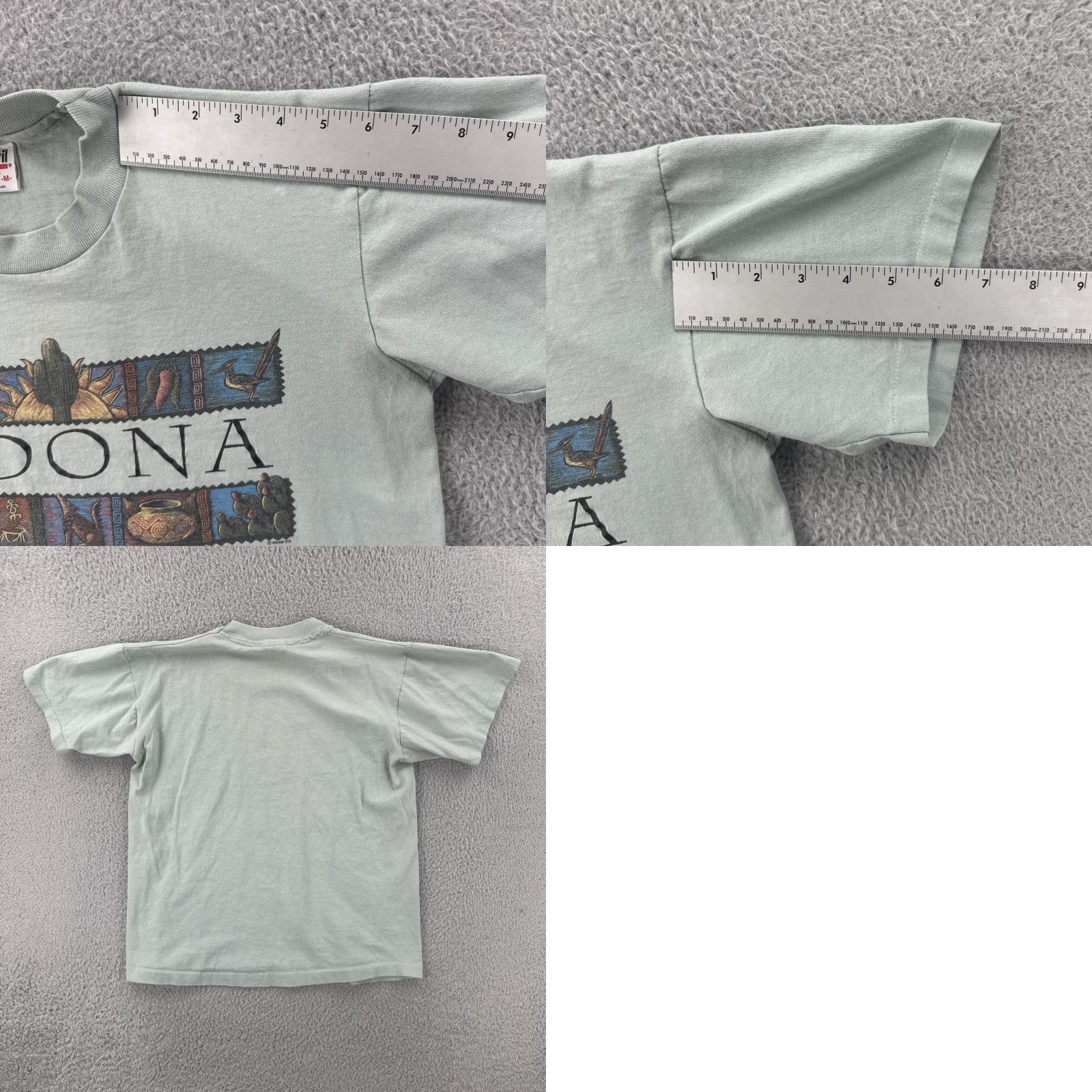 Anvil VINTAGE Anvil Shirt Mens M Green Single Stitch USA 90s Crew Neck Short Sleeve Size US M / EU 48-50 / 2 - 10 Thumbnail