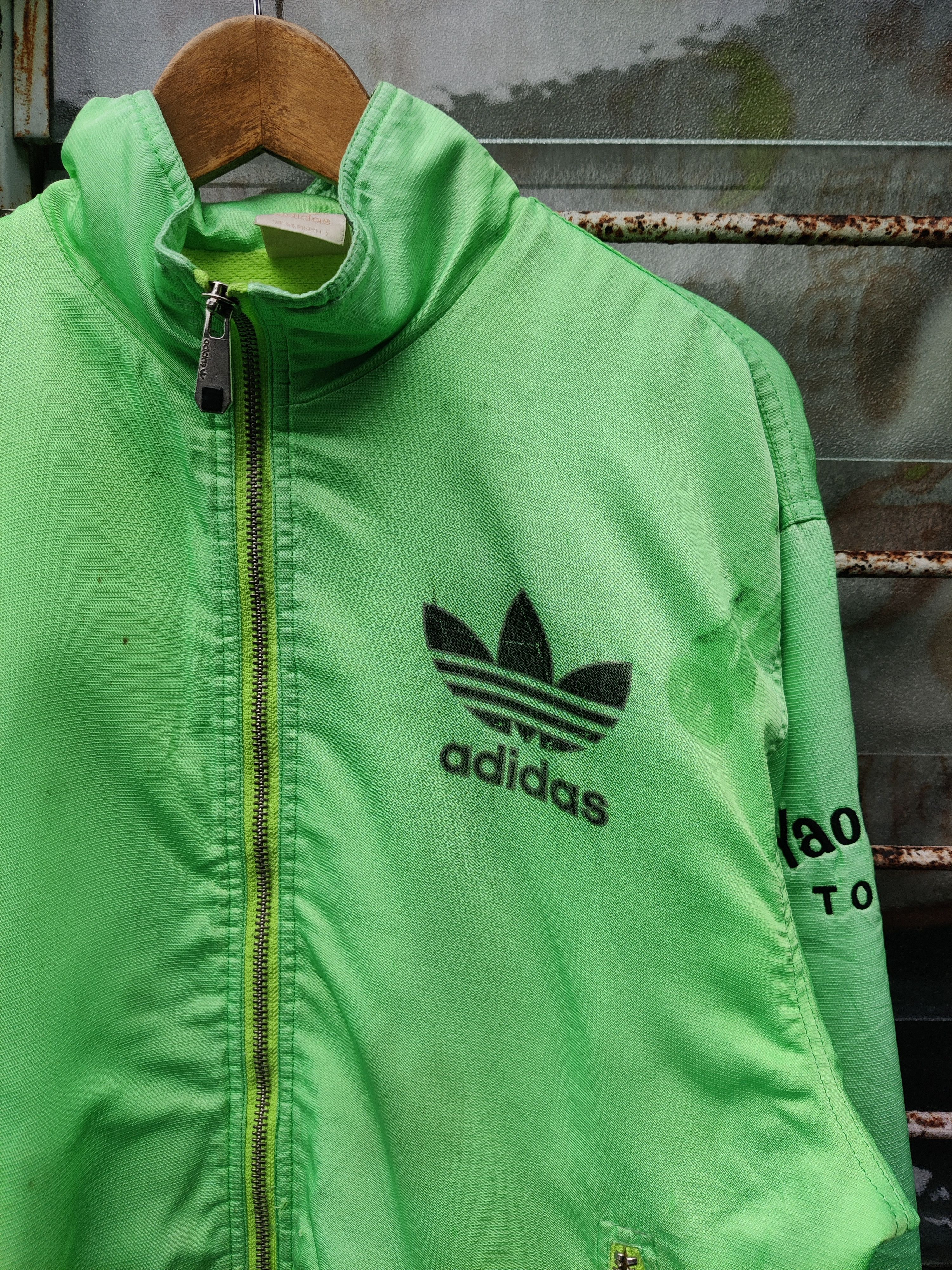 Adidas Vintage Distressed Adidas Jaspo Bomber Jacket Size US L / EU 52-54 / 3 - 6 Thumbnail