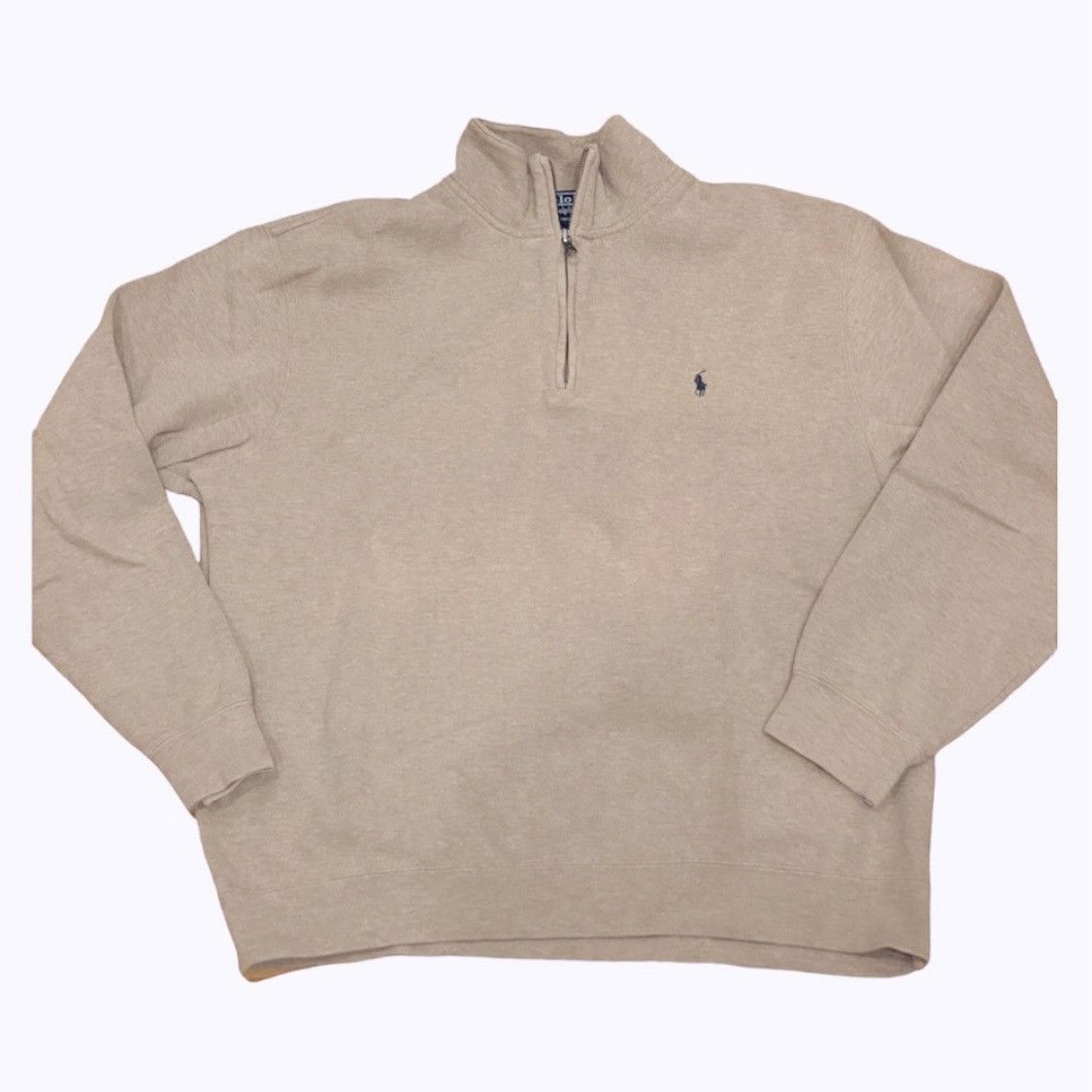 Polo Ralph Lauren Ralph Lauren Quarter Zip Tan Beige Sweatshirt Sweater XL Size US XL / EU 56 / 4 - 1 Thumbnail