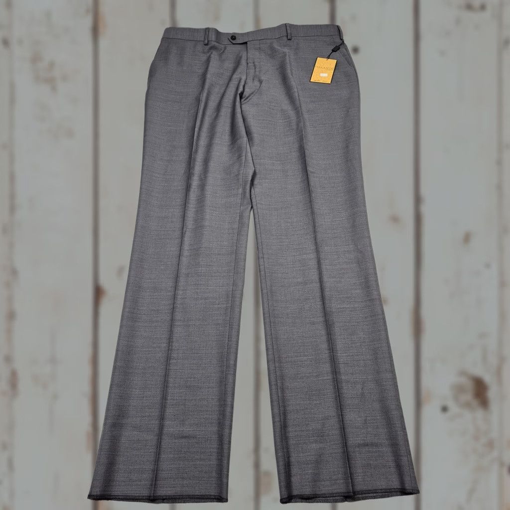Vintage Galante Uomo Dress Pants Mens 44x36 Gray Wool Flat Front Unhemmed Italy NWT Size US 44 / EU 60 - 1 Thumbnail