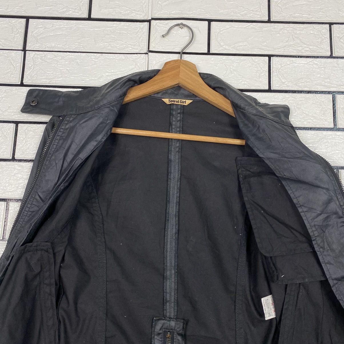 Hysteric Glamour 📌Vintage Cropped Soft Leather Biker Jacket Spiral Girl Size US M / EU 48-50 / 2 - 16 Thumbnail