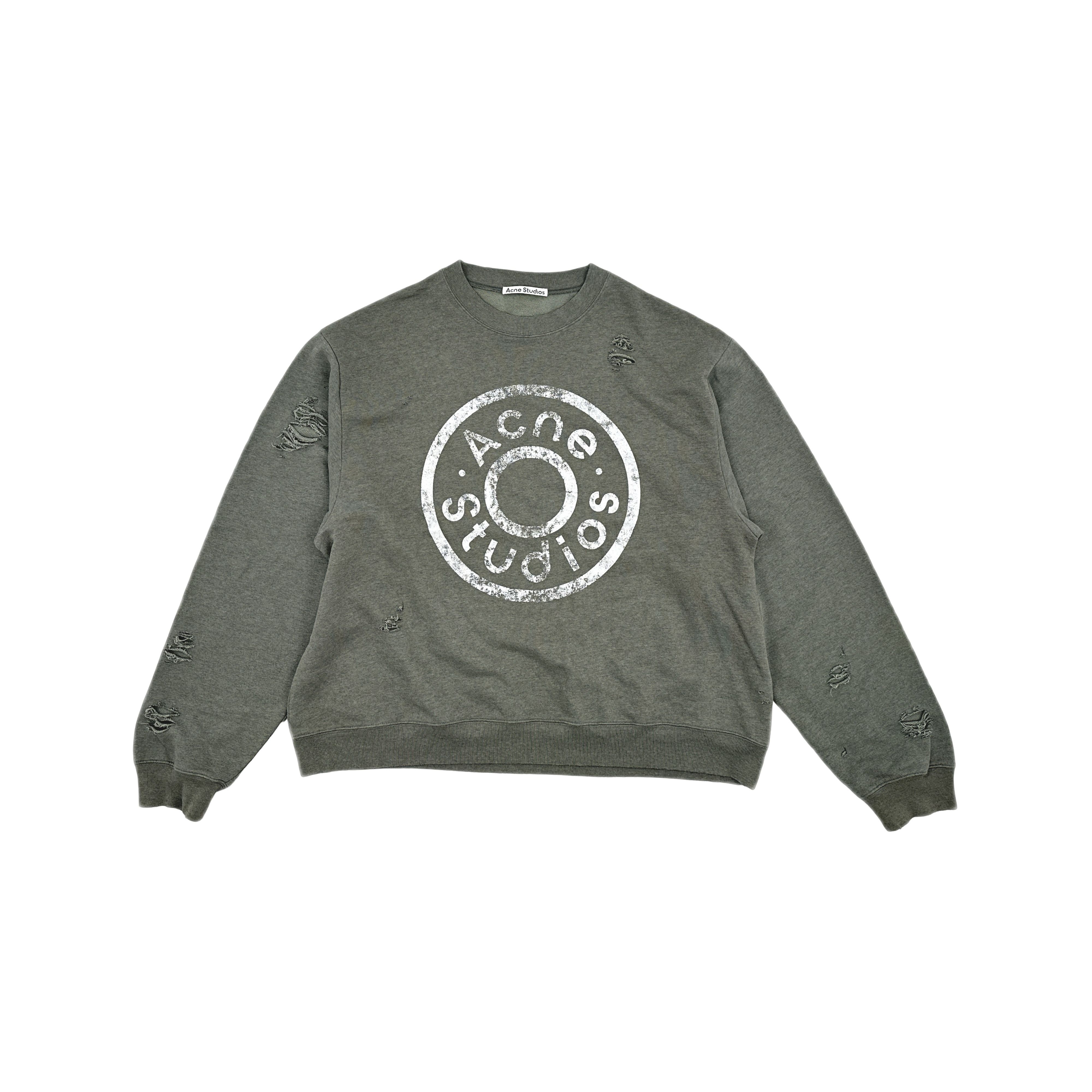 Acne Studios Acne Studios Distressed Logo Sweatshirt XL Size XL / US 12-14 / IT 48-50 - 1 Thumbnail