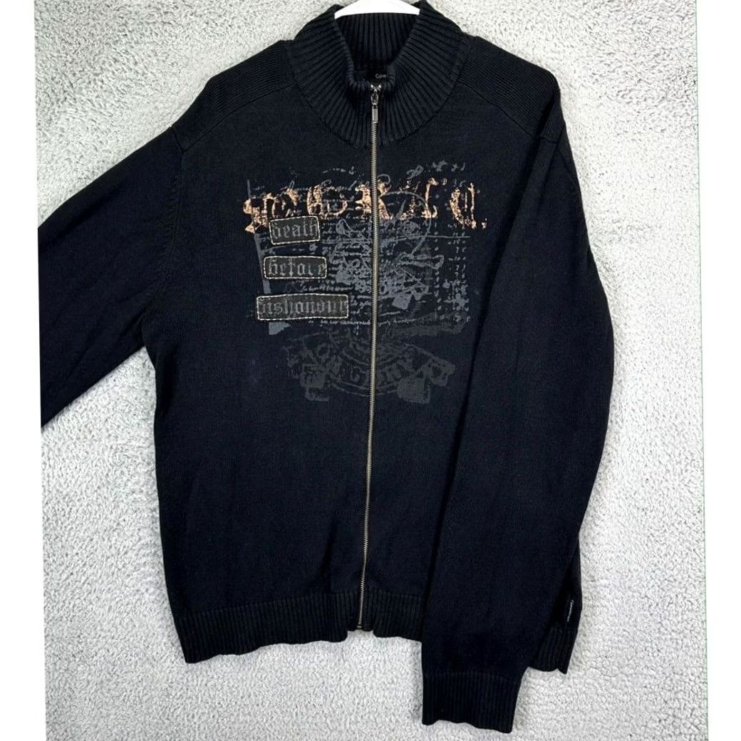 Calvin Klein Calvin Klein Jacket Adult XL Black Full Zip Ride Forever Motorcycle Pockets Mens Size US XL / EU 56 / 4 - 3 Thumbnail