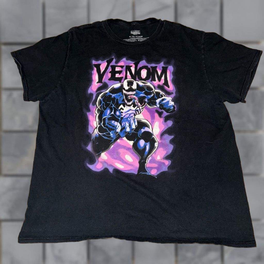 Vintage Marvel Venom T-Shirt Black XL Mens Regular T-Shirt Venom 22x27 Size US XL / EU 56 / 4 - 1 Thumbnail