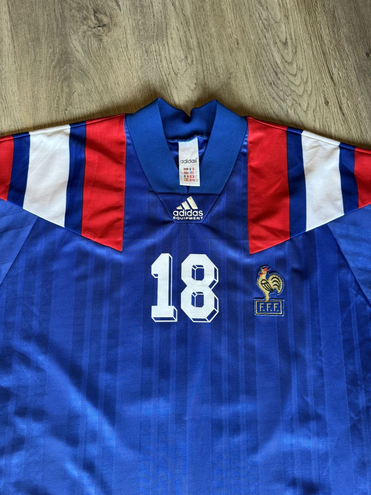 Adidas FRANCE 1992 HOME JERSEY SHIRT BY ADIDAS Size US L / EU 52-54 / 3 - 2 Thumbnail
