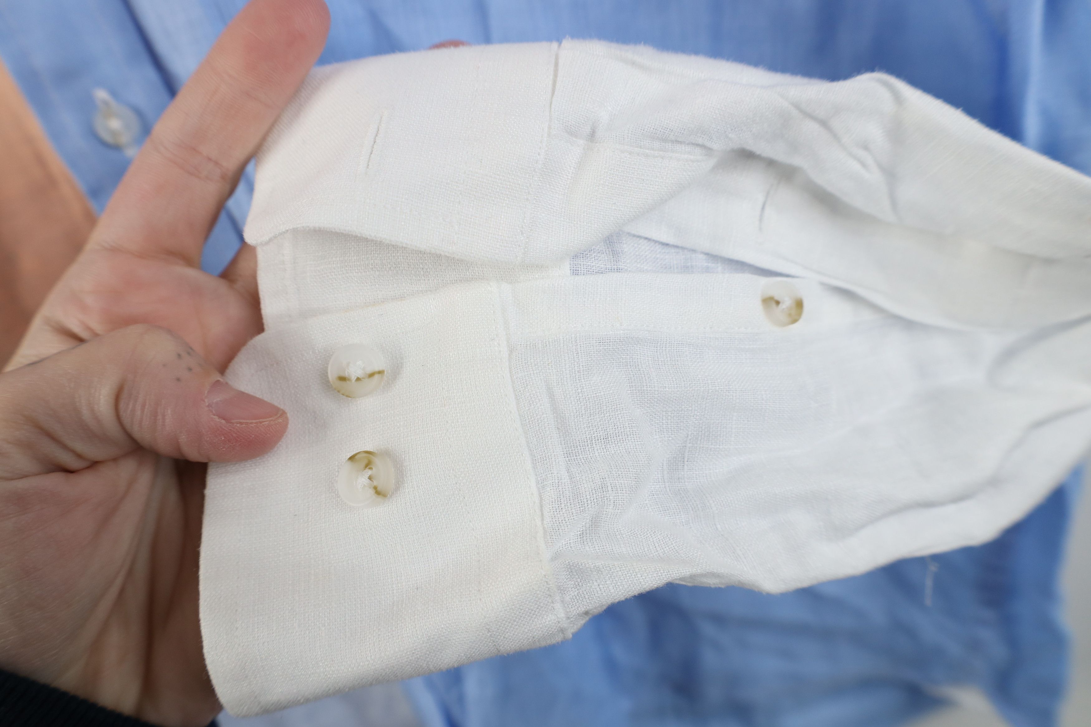 Vintage Paul Fredrick Block Pure Linen Collared Button Down Shirt Size US L / EU 52-54 / 3 - 5 Thumbnail