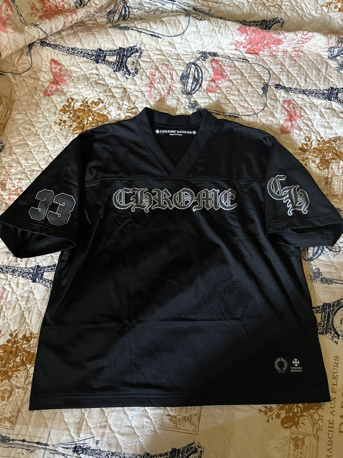 Chrome Hearts Chrome Hearts Sports Mesh Warm Up Jersey Black | Grailed