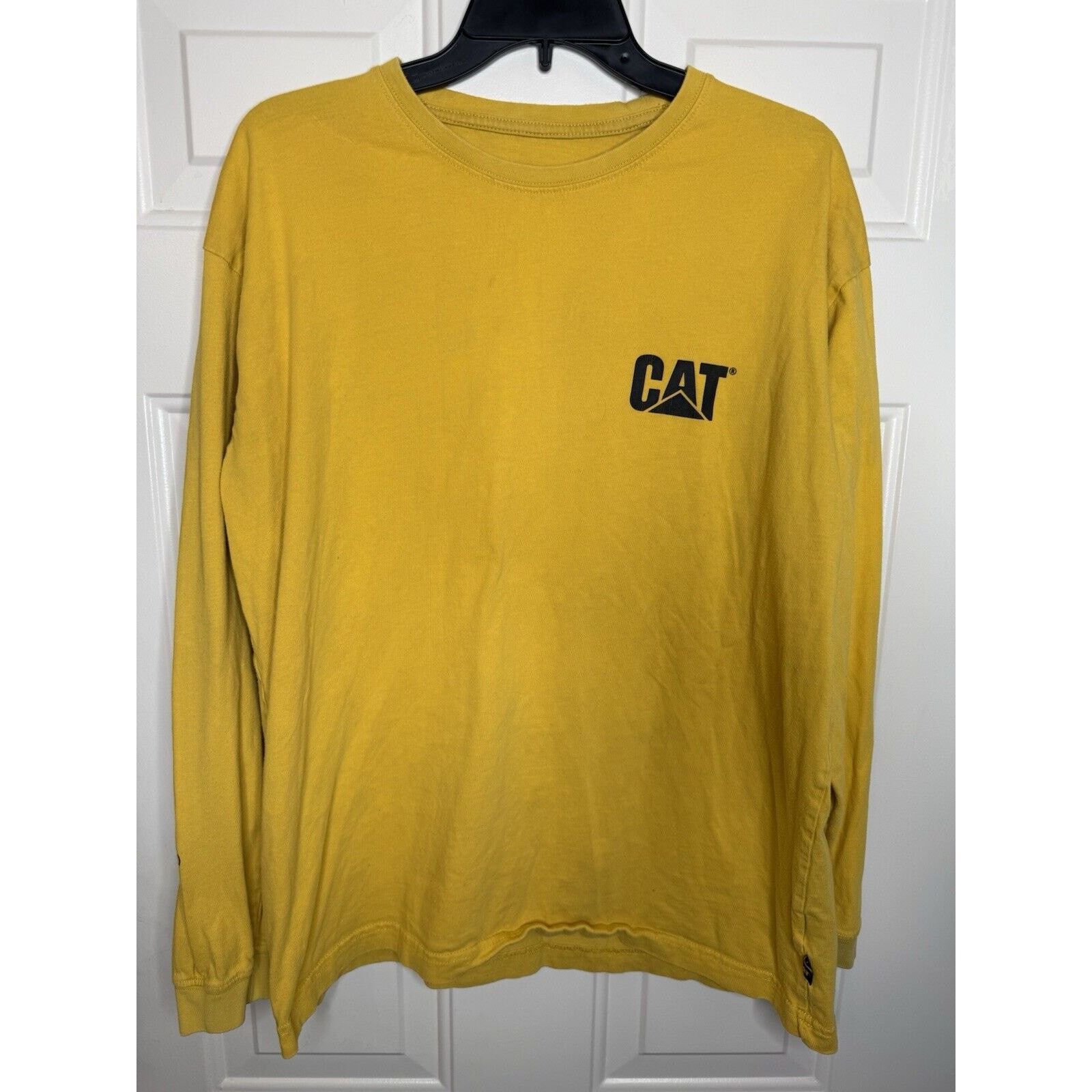 & Other Stories CAT Workwear Shirt Mens Large Yellow Crew Neck Long Sleeve Size US L / EU 52-54 / 3 - 1 Thumbnail