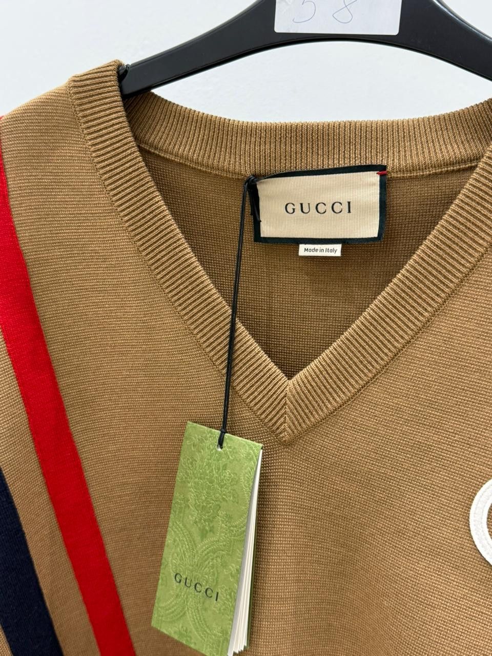 Gucci CC28 Interlocking G V-neck Sweater in Beige Size US XL / EU 56 / 4 - 2 Thumbnail