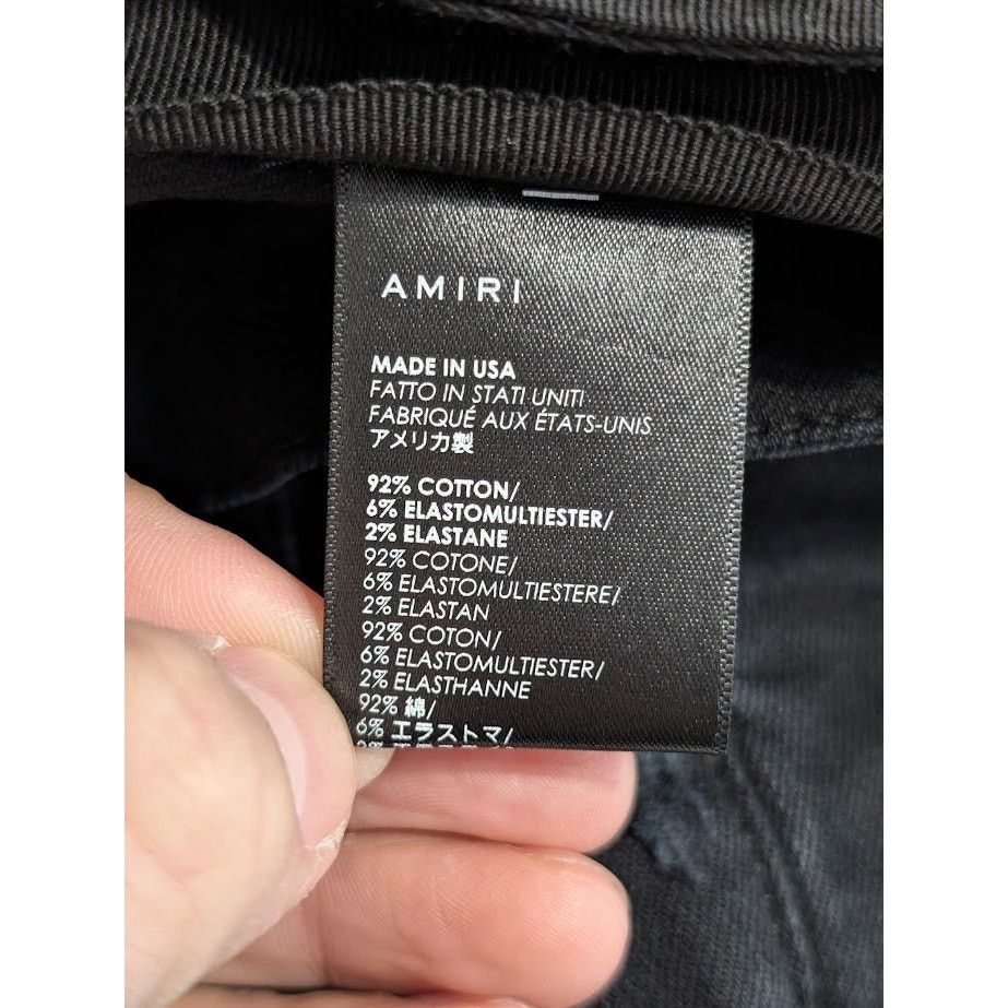 Amiri o1rshd1 Scarves Art Patch Jeans in Antique Black 28 Size US 28 / EU 44 - 21 Thumbnail