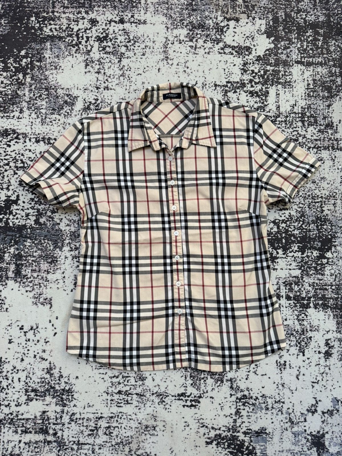 Burberry × Vintage Burberry Brit London Nova Check Print short women Shirt Size US M / EU 48-50 / 2 - 1 Thumbnail
