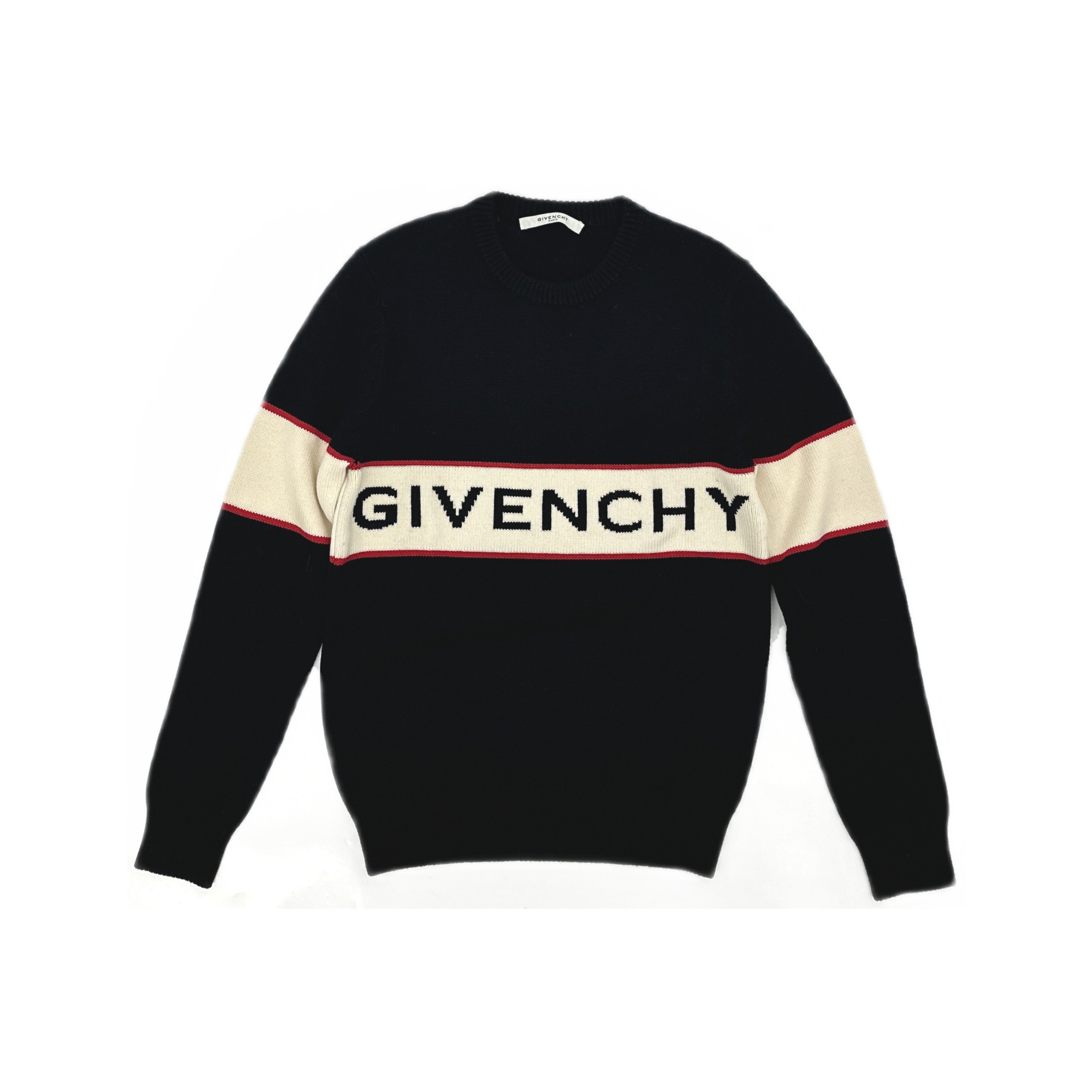 Givenchy Givenchy Logo Stripe Sweater Size L Size US L / EU 52-54 / 3 - 1 Thumbnail