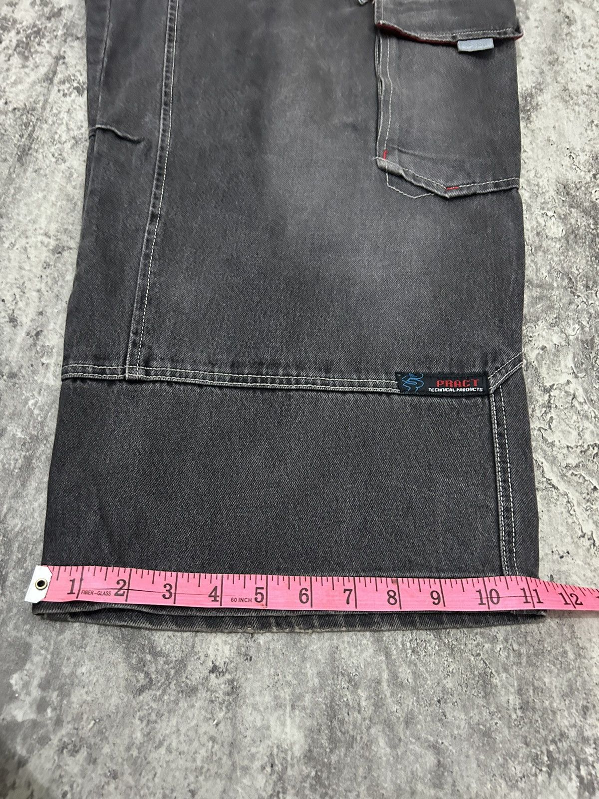 JNCO × Vintage Vintage Pract Denim Cargo Baggy Pants Size US 35 - 17 Thumbnail