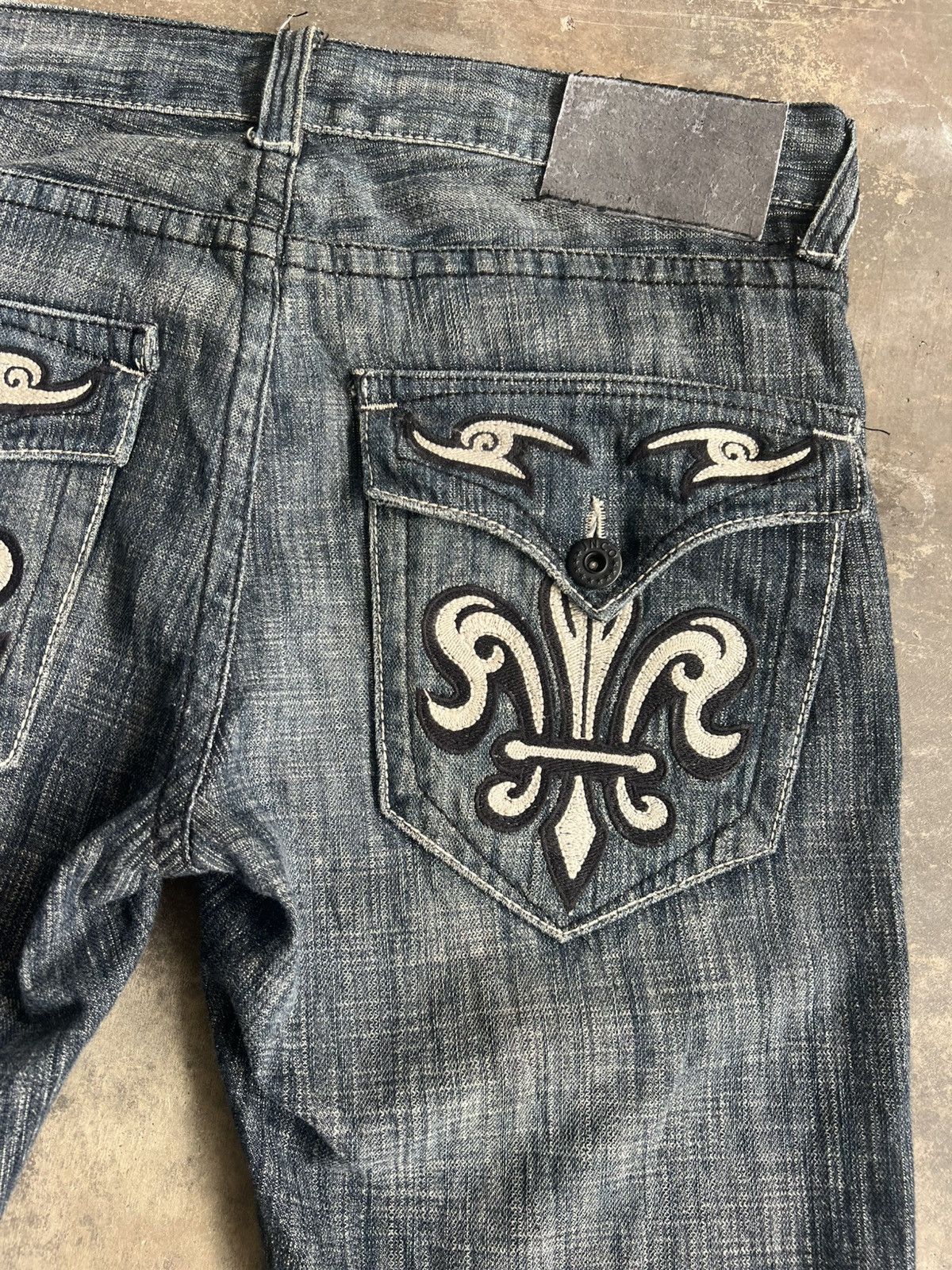 JNCO Vintage Y2K JNCO Cross Dark Wash Jeans Straight Denim Size US 32 / EU 48 - 16 Thumbnail