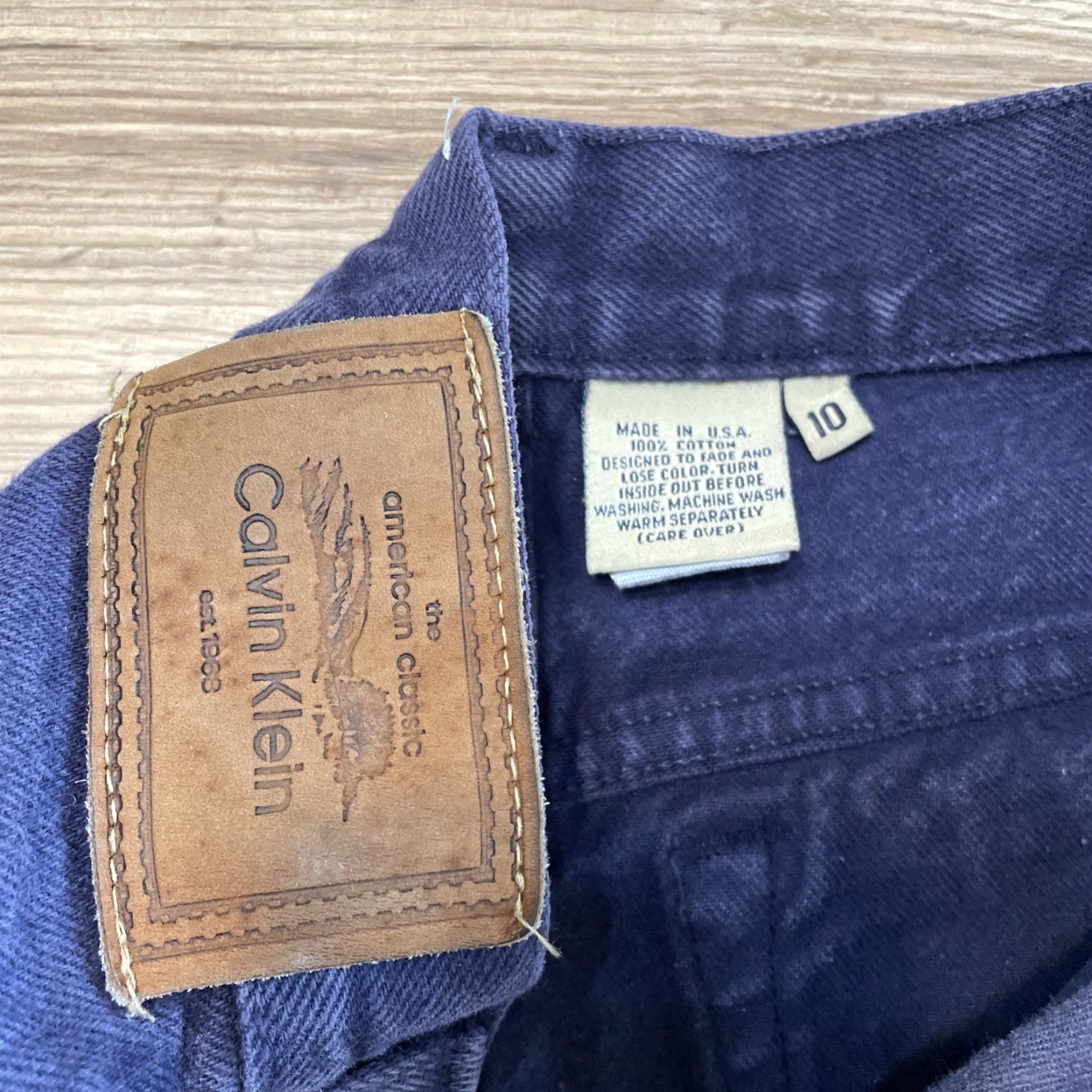 Calvin Klein VINTAGE Calvin Klein Jeans Women 10 Purple Straight Leg High Rise Denim 80s 90s Style Size 32" / US 10 / IT 46 - 3 Thumbnail