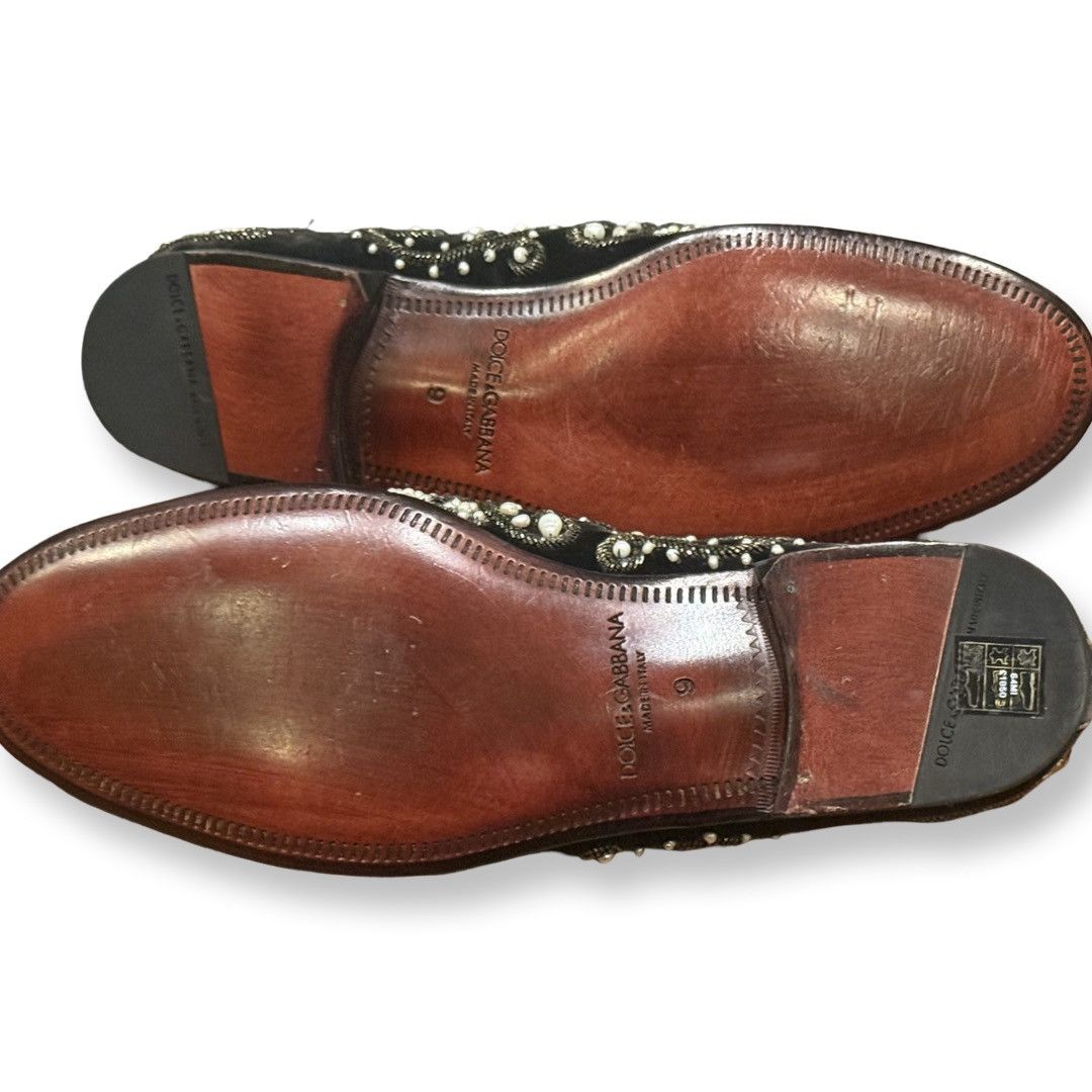 Dolce & Gabbana Velvet slippers with embroidery Size US 9.5 / EU 42-43 - 4 Thumbnail