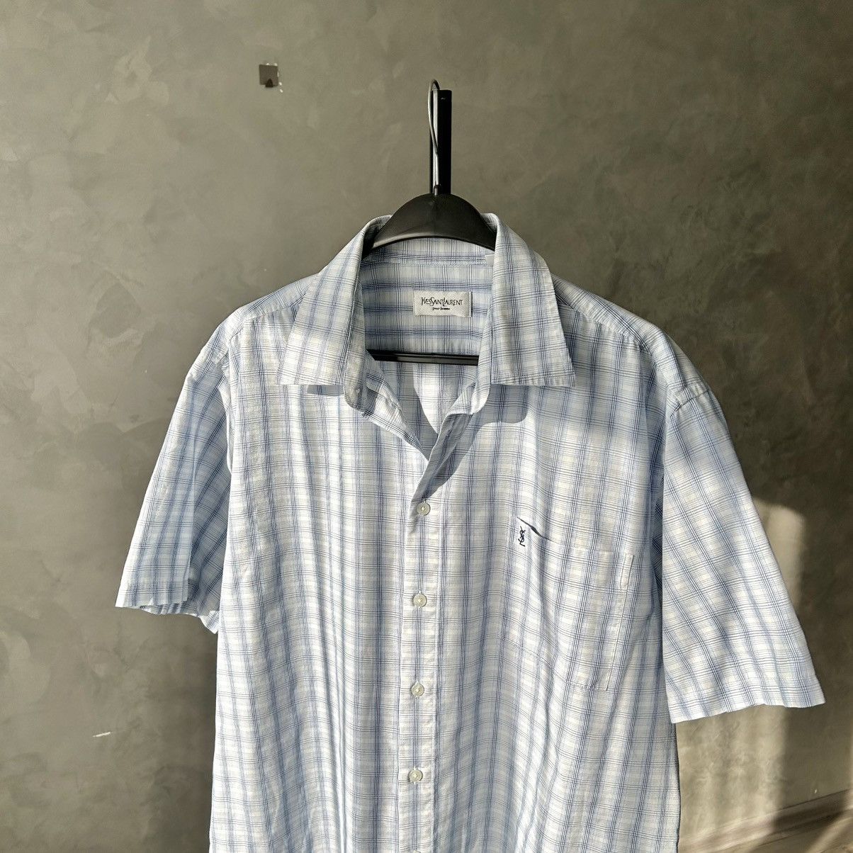Yves Saint Laurent Vintage Yves Saint Laurent YSL Checkered Short Sleeve Shirt Size US XL / EU 56 / 4 - 1 Thumbnail