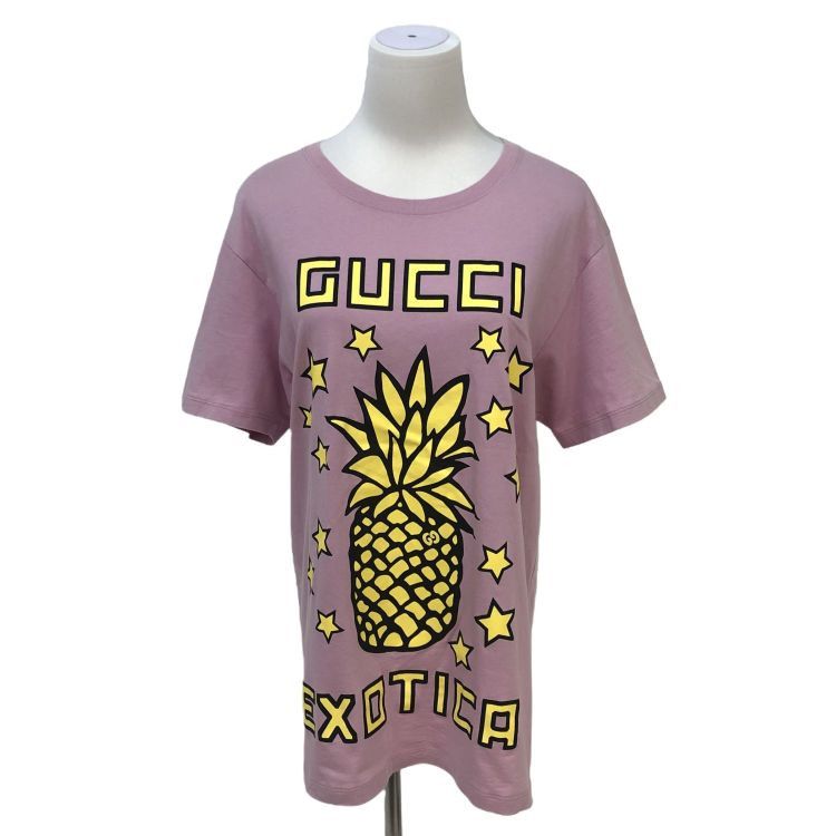 Gucci Gucci Pink Pineapple Print T-Shirt Size XS Size XS / US 0-2 / IT 36-38 - 1 Thumbnail