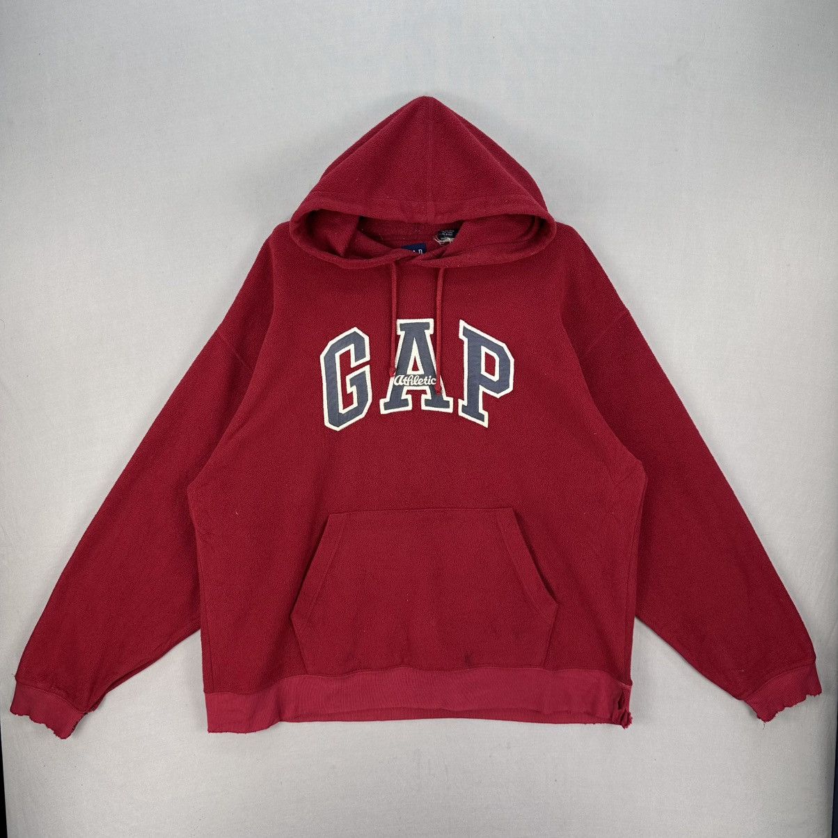 Gap Vintage 00s GAP Pullover Fleece Hoodie Distressed Size US XXL / EU 58 / 5 - 1 Thumbnail
