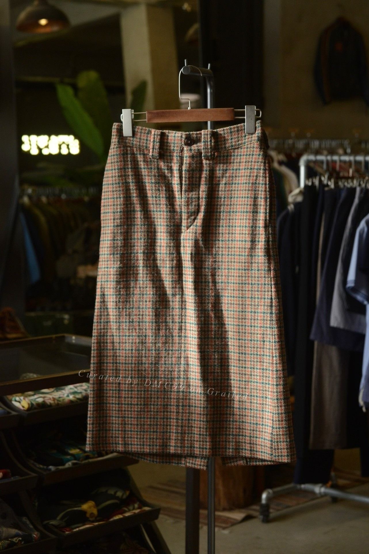 Nigel Cabourn Nigel Cabourn Woman Houndstooth Straight Skirt Size 35" - 1 Thumbnail