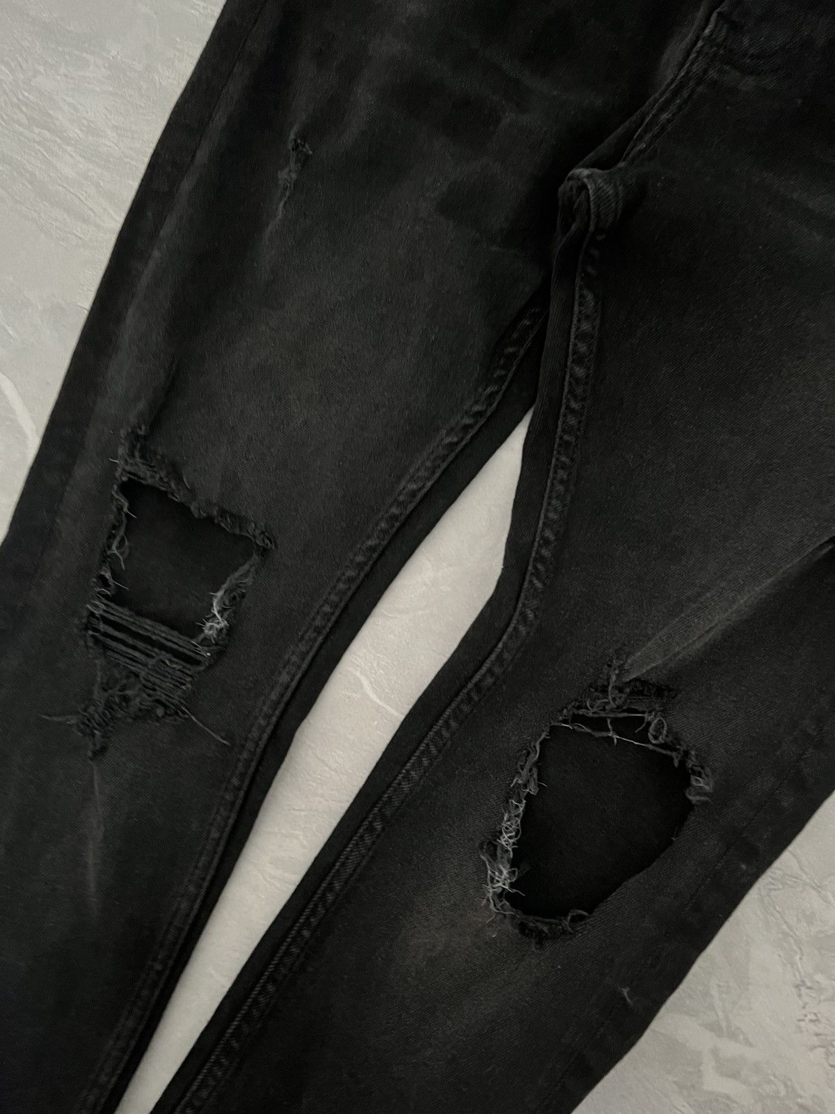 Vintage Vintage Glam Y2K Slim Jeans / Destroyed Wash Archive Dark Size US 30 / EU 46 - 4 Thumbnail