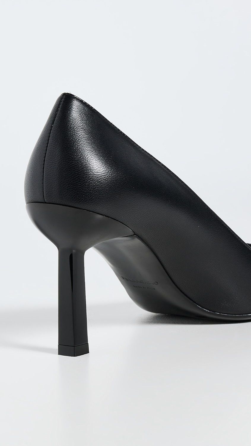 Salvatore Ferragamo o1s1rm0724 Amber Leather Pumps in Black Size US 5.5 / IT 35.5 - 5 Thumbnail