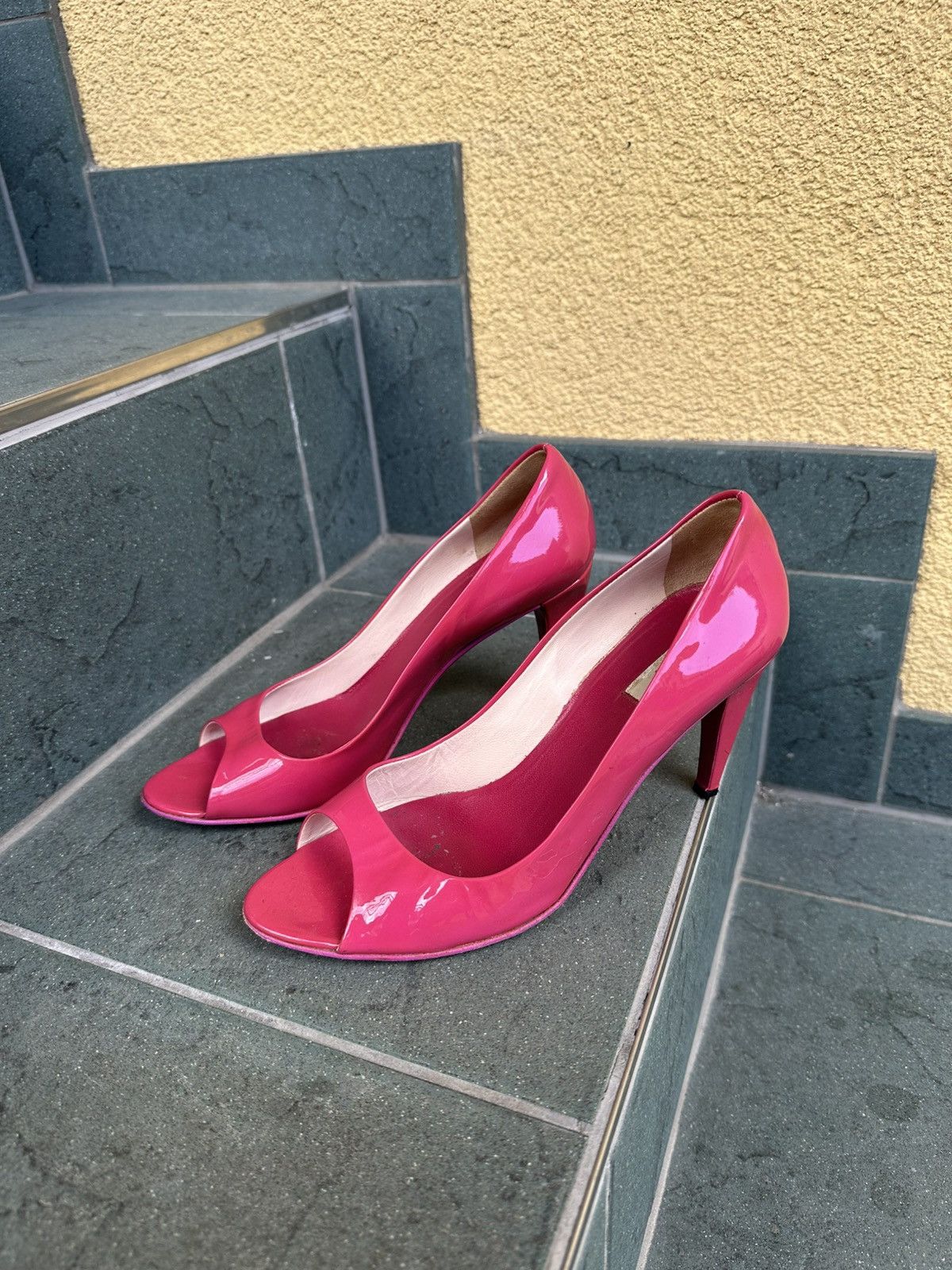 Prada Prada Womens Sz 36.5 Patent Leather Platform Heels Sz 6.5-7 Size US 6.5 / IT 36.5 - 9 Thumbnail