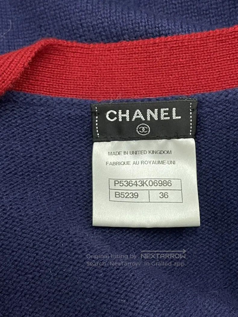 Chanel Chanel Blue and red colour-blocked cardigan jacket Size XS / US 0-2 / IT 36-38 - 4 Thumbnail
