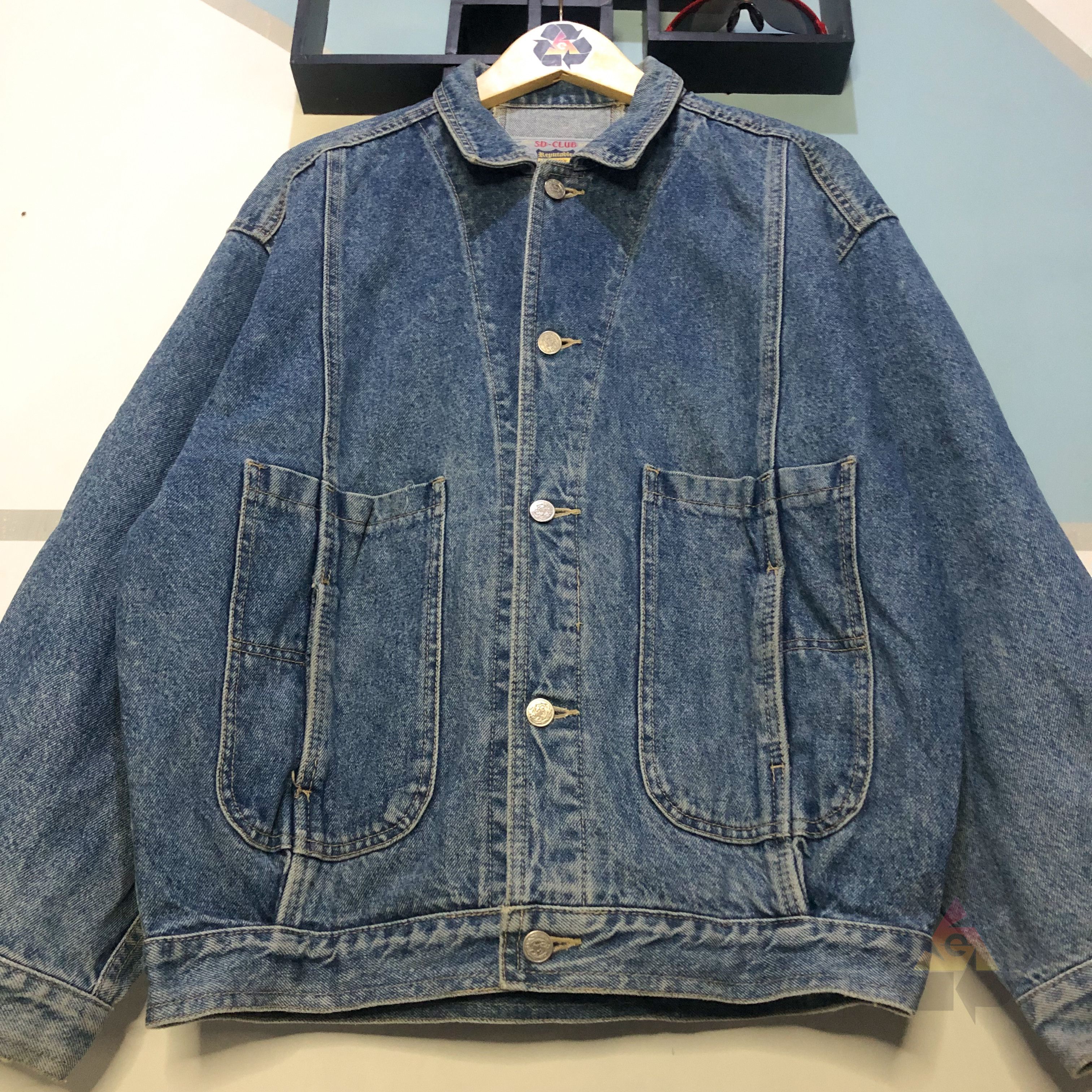 Vintage Vintage 90s SD CLUB Severely Selected Goods Denim Jacket Size US L / EU 52-54 / 3 - 4 Thumbnail