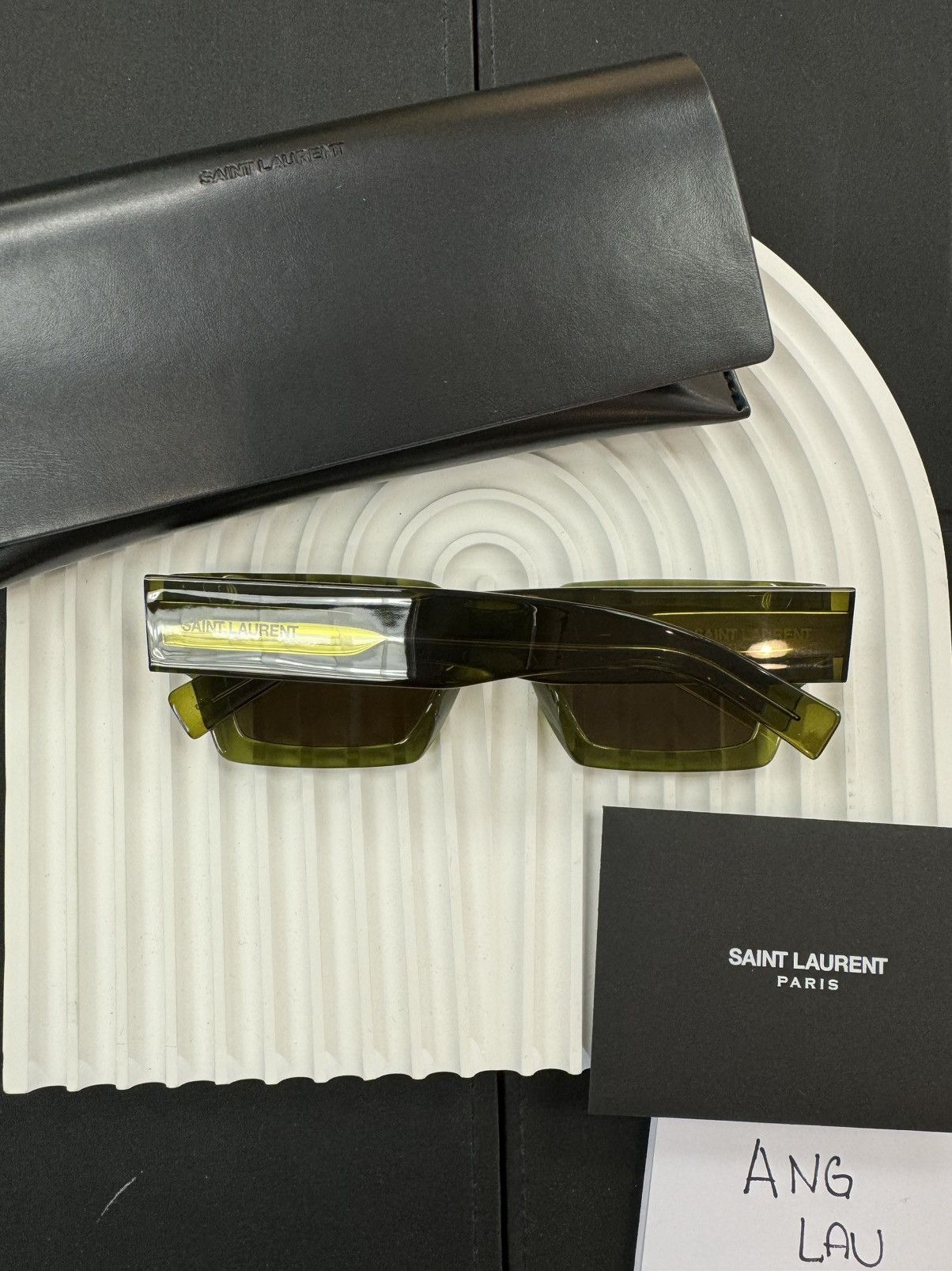 Saint Laurent Paris NEW Saint Laurent SL545 Olive Glasses Eyeglasses Size ONE SIZE - 3 Thumbnail