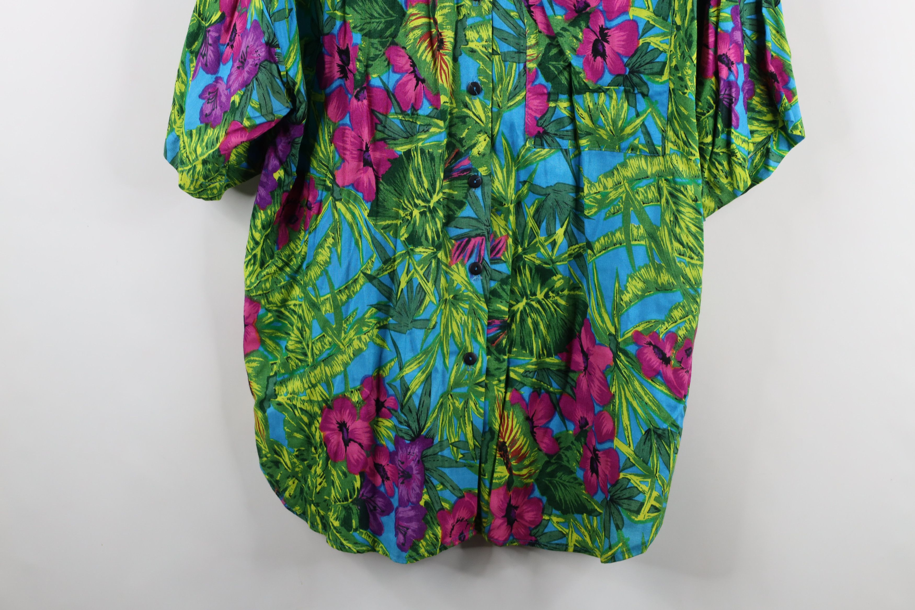 Vintage Vintage 90s Streetwear Luau Hawaiian Party Button Shirt Size XXL / US 16-18 / IT 52-54 - 3 Thumbnail
