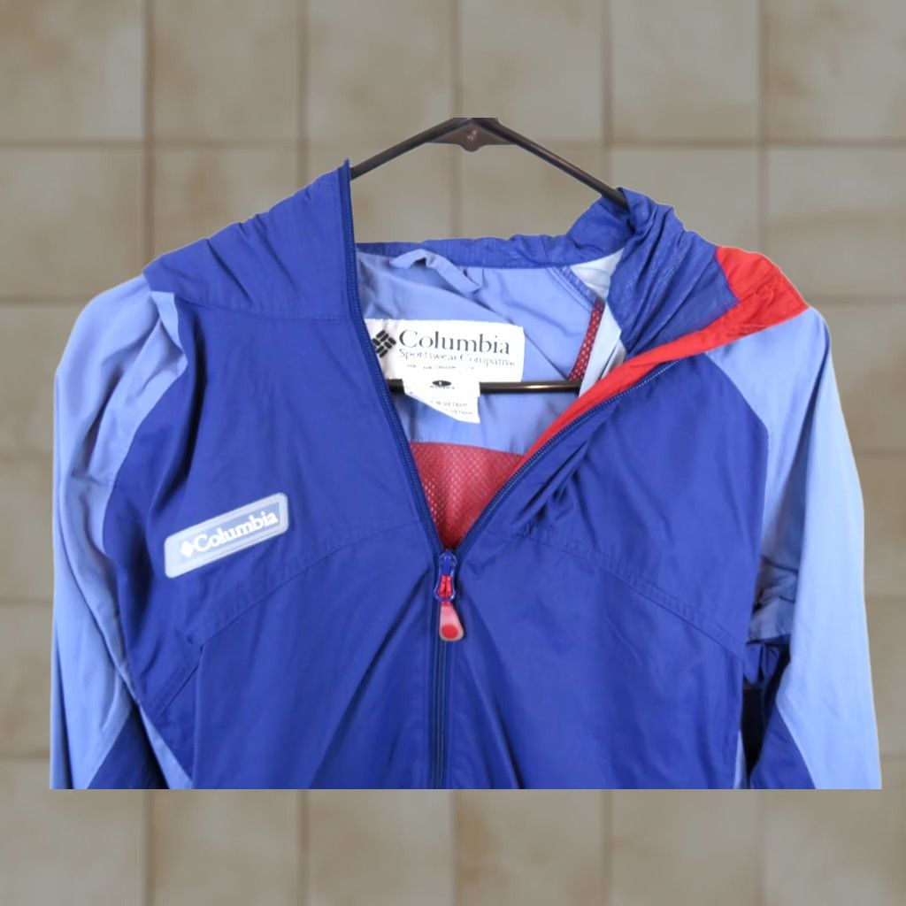 Vintage VINTAGE Columbia Women's Jacket Hooded Zip up Size L Blue 90s Size L / US 10 / IT 46 - 1 Thumbnail