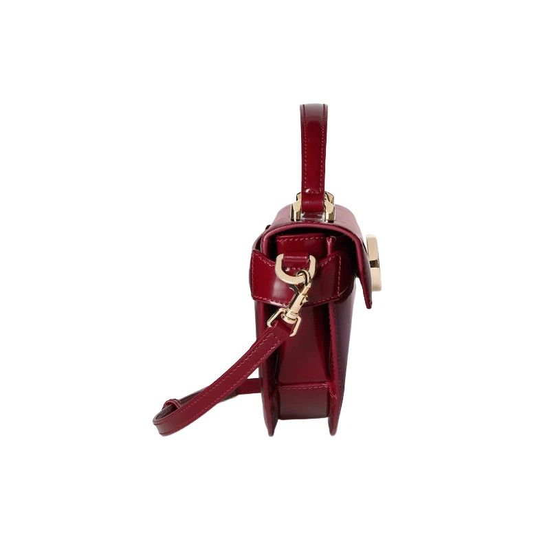 Gucci GUCCI Half-Moon Small Rosso Ancora Leather Top Handle Size ONE SIZE - 4 Thumbnail