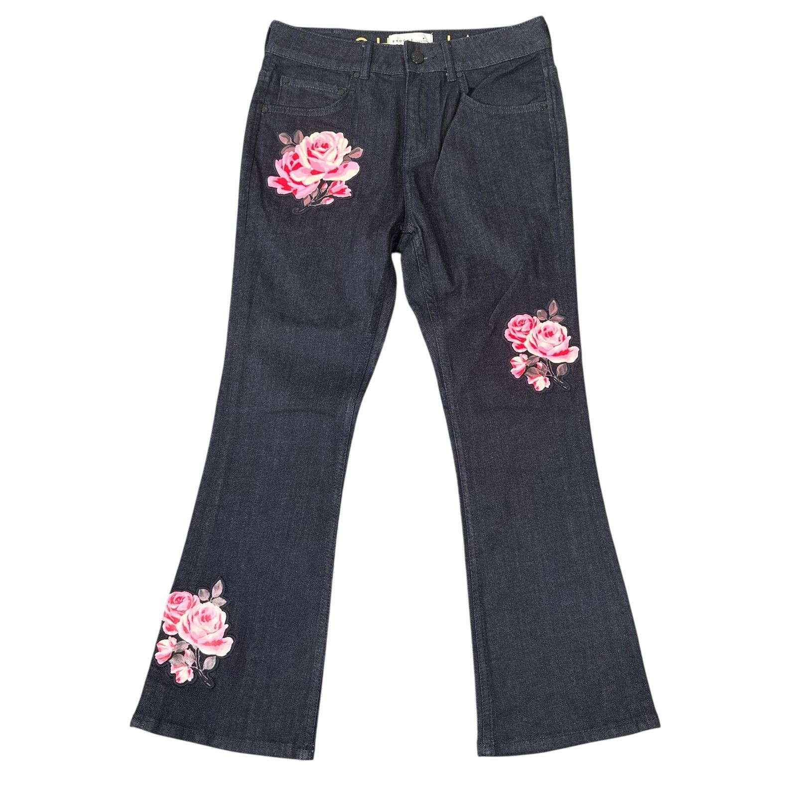Kate Spade Kate Spade Broome Street Rose Kick Flare Crop Jeans Size 26 Size 26" / US 2 / IT 38 - 1 Thumbnail