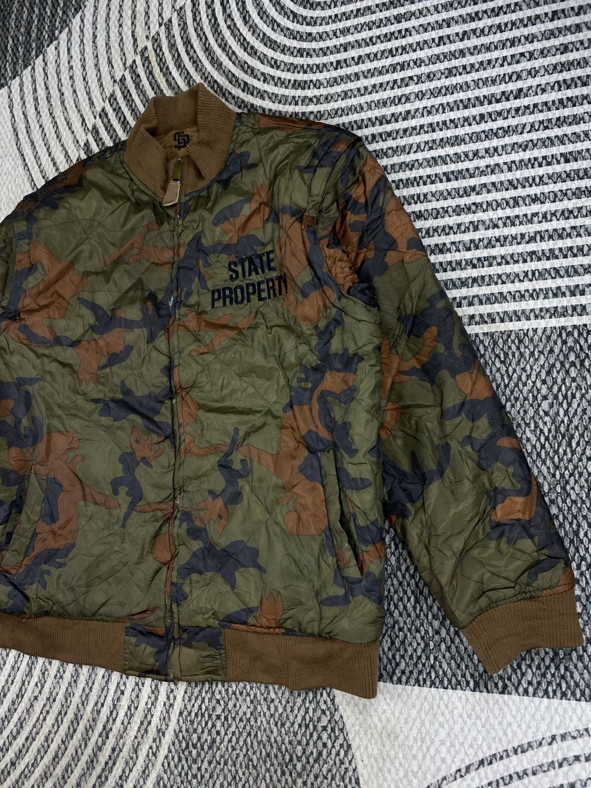 Japanese Brand Vtg State Property Camouflage Reversible Jacket Size US L / EU 52-54 / 3 - 6 Thumbnail