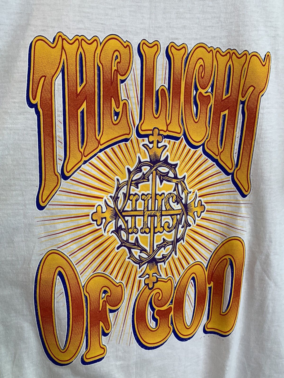 Vintage RARE* Vintage The Light Of God Christian Single Stitch Shirt Size US L / EU 52-54 / 3 - 2 Thumbnail