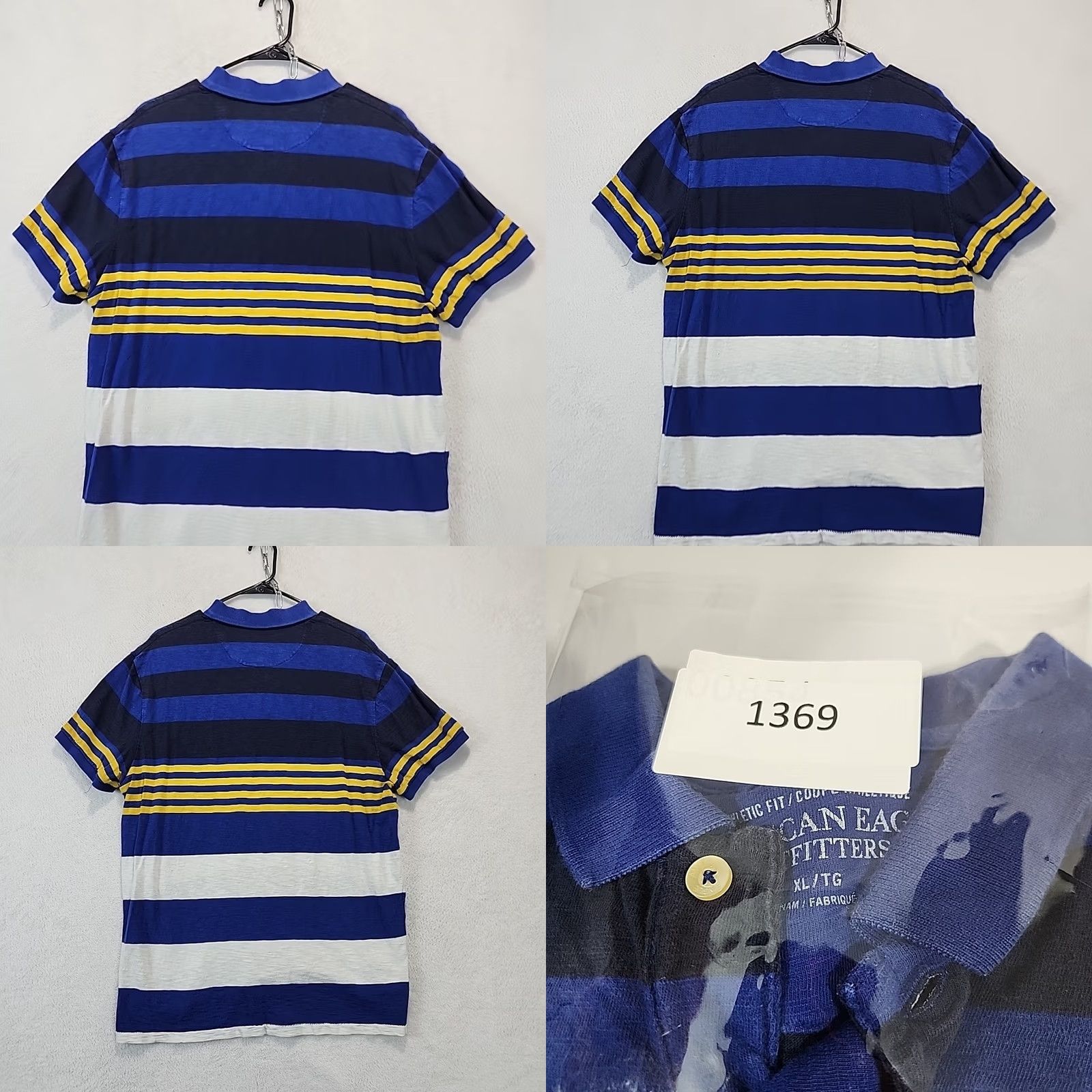 American Eagle Outfitters American Eagle Outfitters Polo Striped Rugby Y2K Grunge Skater Collared Men's XL Shirt Blue Cotton Athletic Short Sleeve Polo Shirt Men XL Size US XL / EU 56 / 4 - 9 Thumbnail