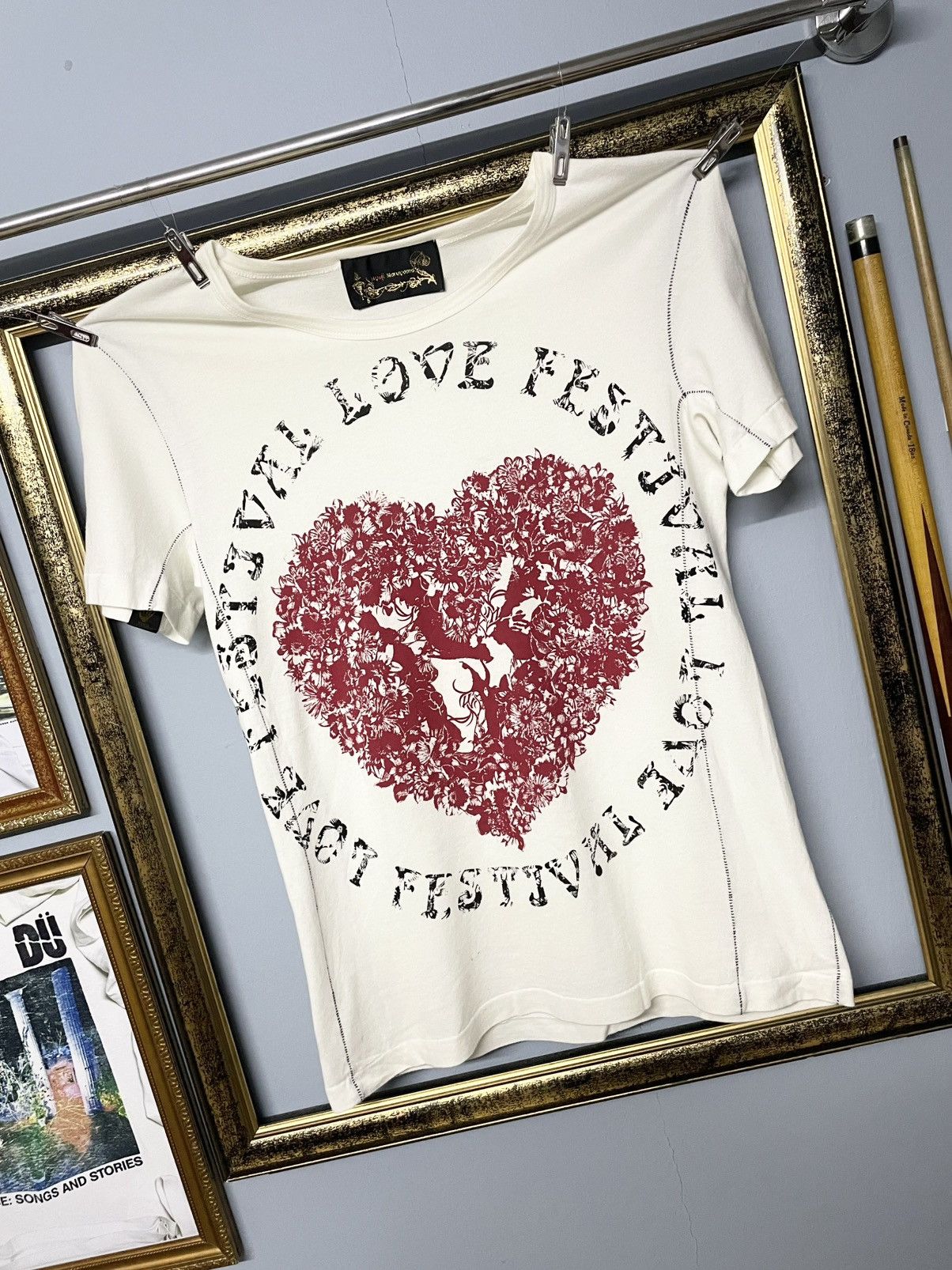 Japanese Brand Vintage 1990s Japan Designer Kyoji Maruyama Art Girl Tshirt Size US S / EU 44-46 / 1 - 2 Thumbnail