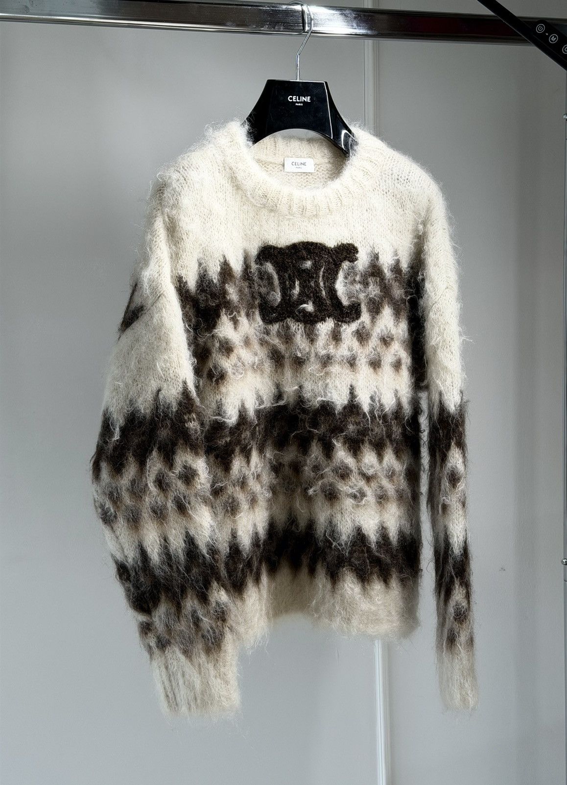 Celine CELINE SWEATER IN FAIR ISLE MOHAIR | Grailed