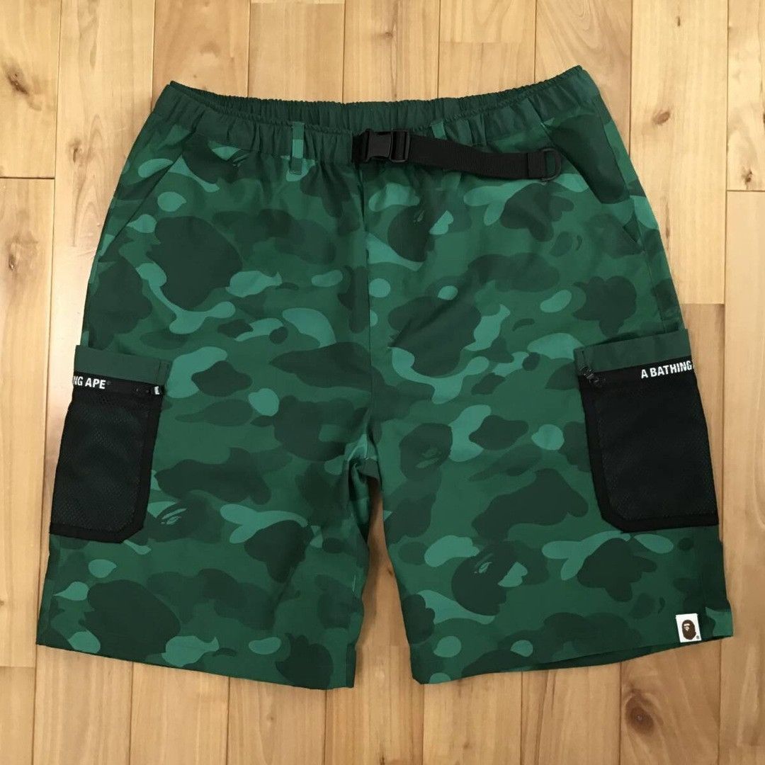 BAPE Cargo shorts green camo a bathing ape ☆size L
