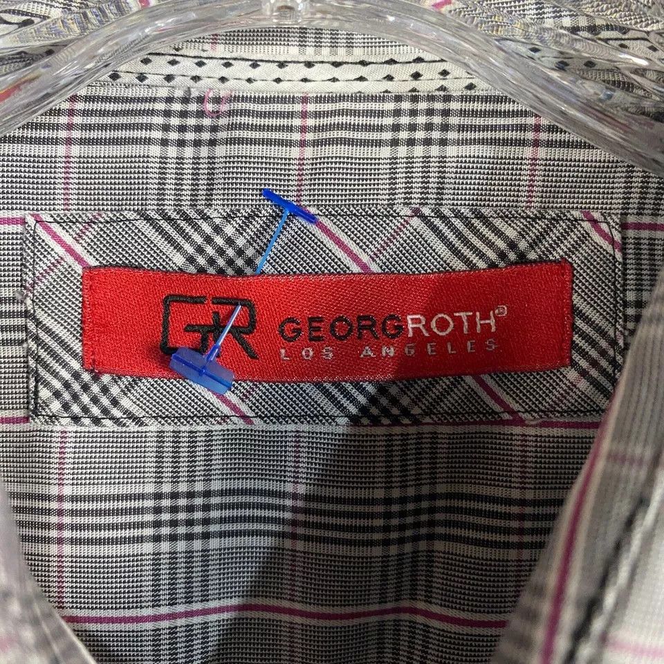 Georg Roth Georg Roth Dress Shirt Men's Large Long Sleeve Plaid L Size US L / EU 52-54 / 3 - 3 Thumbnail