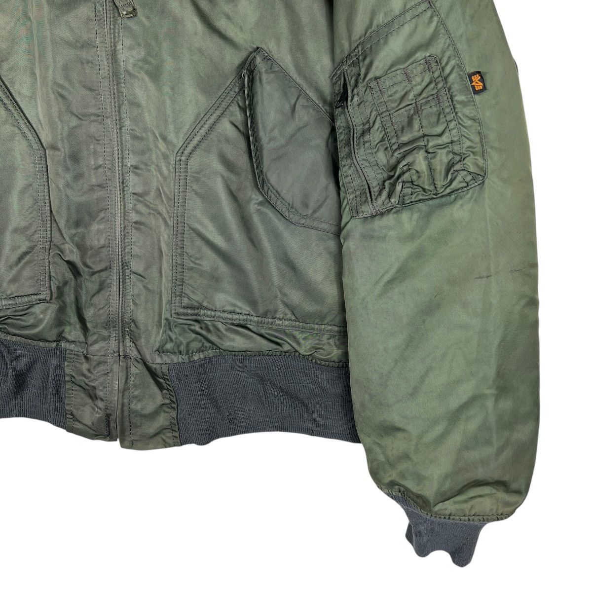 Alpha Industries Vintage alpha Cwu 45 P Bomber Jacket Made In Usa Size XL Size US XL / EU 56 / 4 - 6 Thumbnail