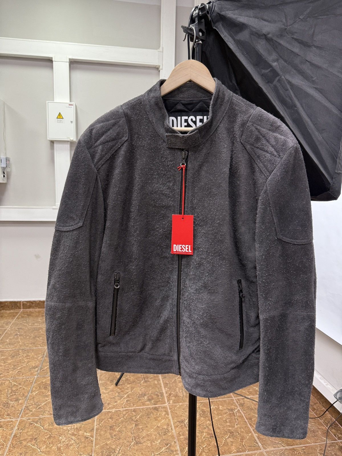 Diesel ❗️NEW🇮🇹 Diesel Suede Bike Jacket Cowhide Leather Made in Italy Size US M / EU 48-50 / 2 - 1 Thumbnail