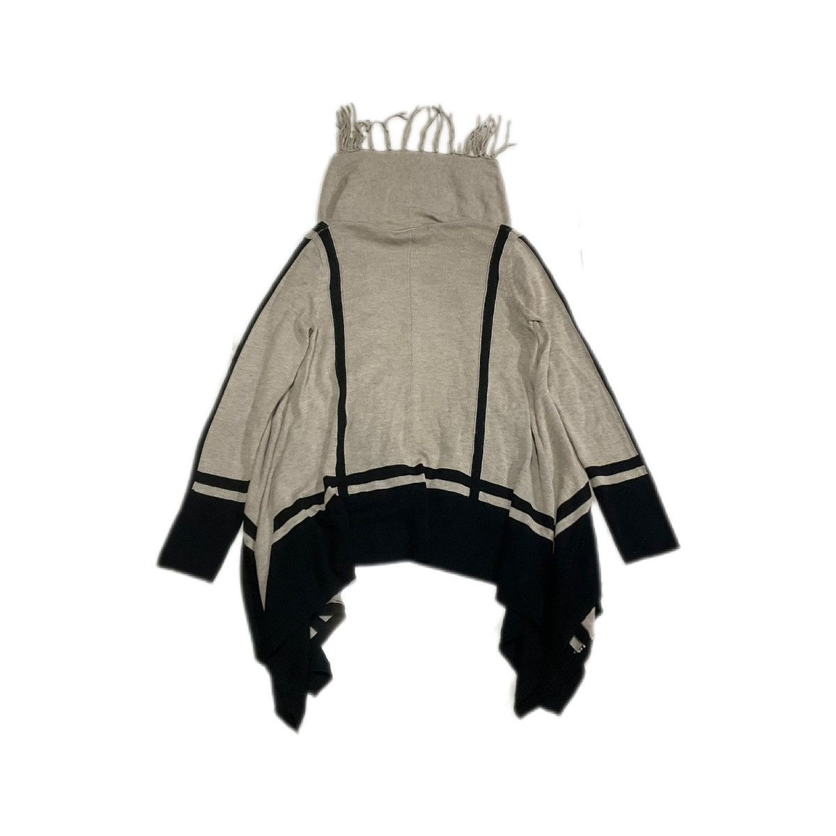 If Six Was Nine 🔥Sick Y2K Rose Bud Fringed Cape Frayed Cardigan Size US M / EU 48-50 / 2 - 4 Thumbnail