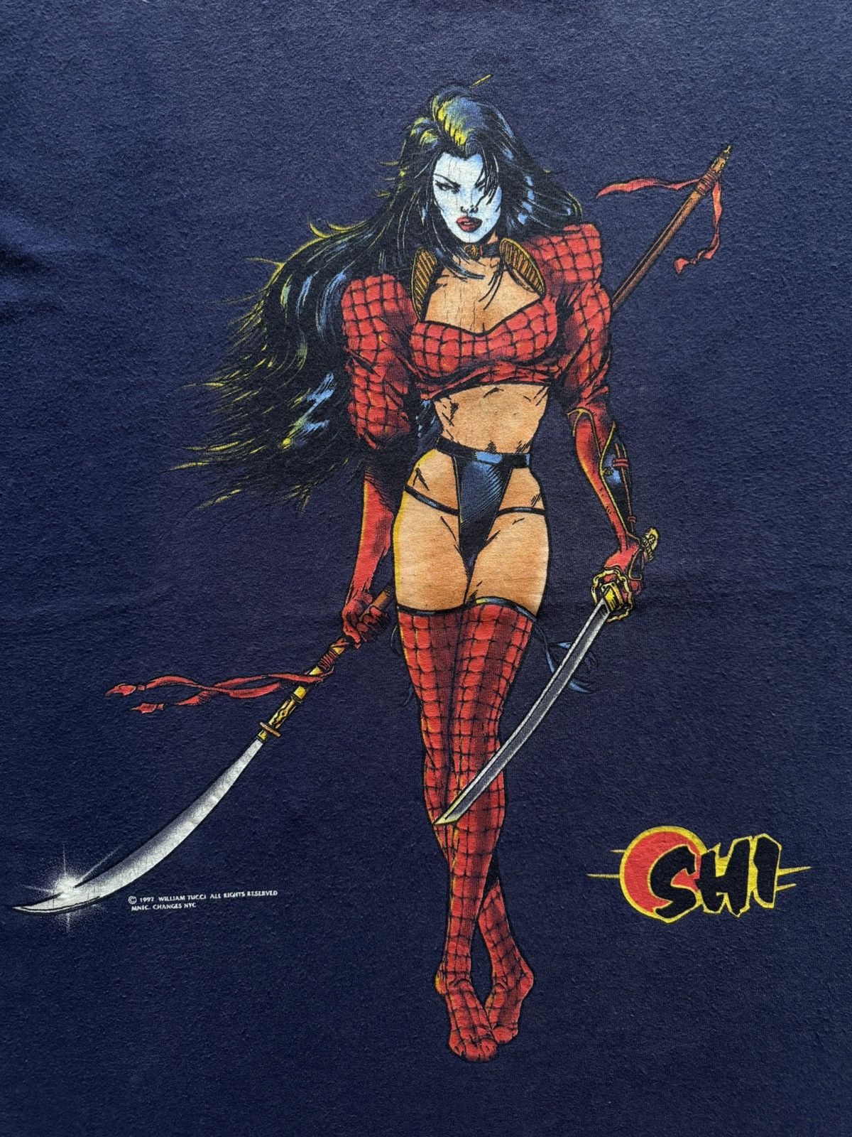 Vintage Vintage 1997 Shi Lady Death Shirt William Tucci Crusade Size US XXL / EU 58 / 5 - 2 Thumbnail
