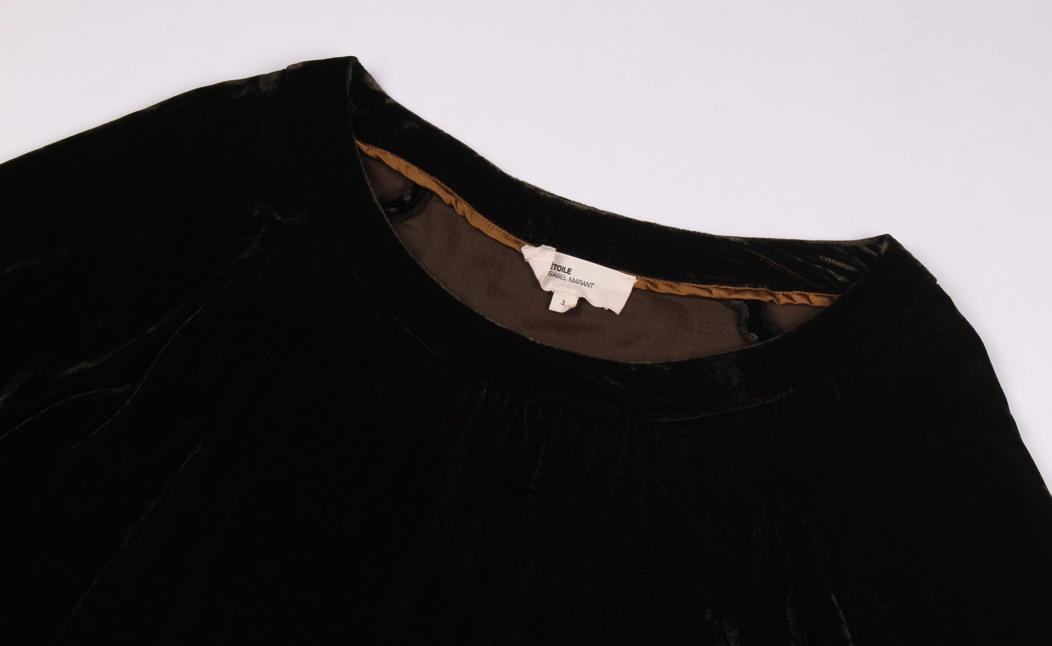 Isabel Marant Etoile Dark Green Velour Blouse Top